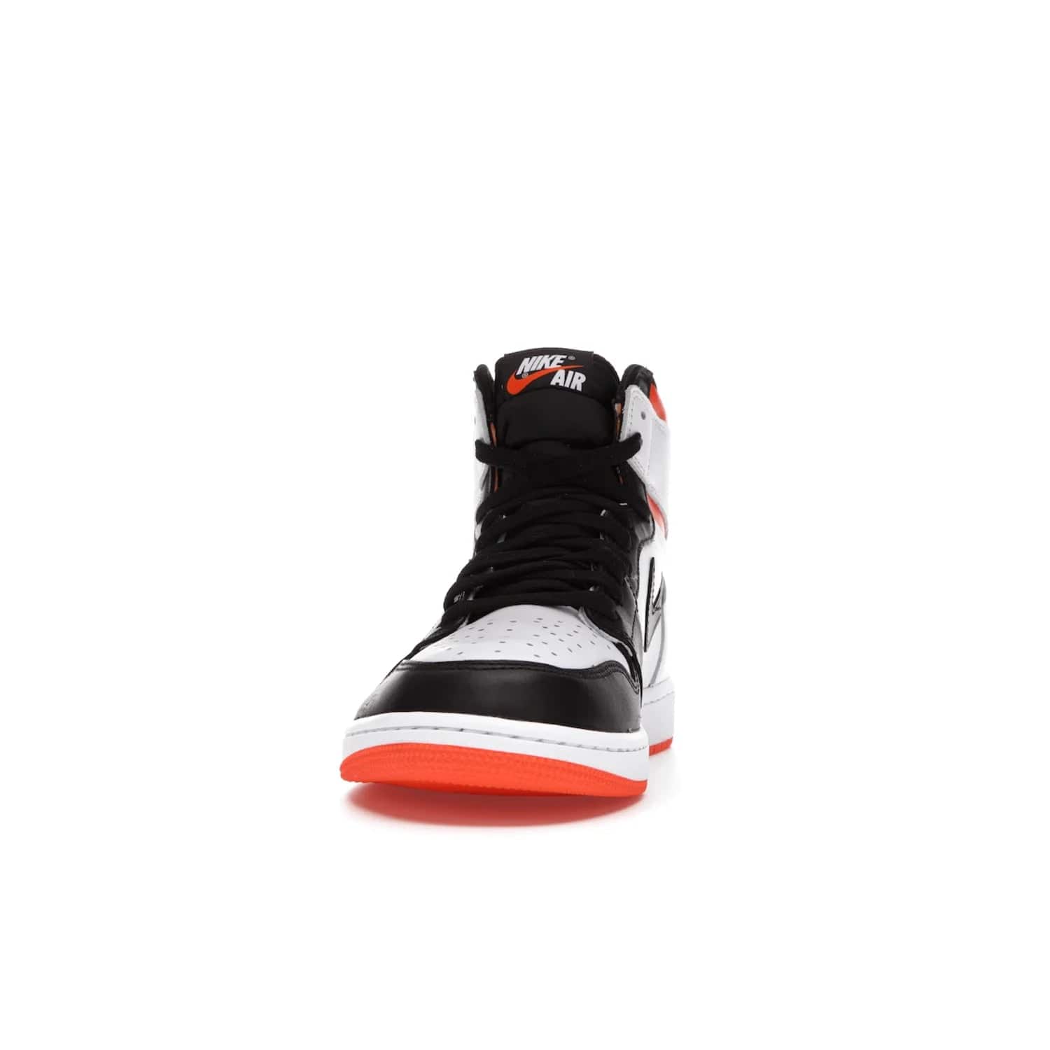 Jordan 1 Retro High Electro Orange - Image 11 - Only at www.BallersClubKickz.com - This Air Jordan 1 Retro High Electro Orange features a white leather upper with black overlays and vibrant Hyper Orange ankle wrap. Turn heads with this iconic design of woven tongue label and sole. Get yours today and add some serious style to your rotation.
