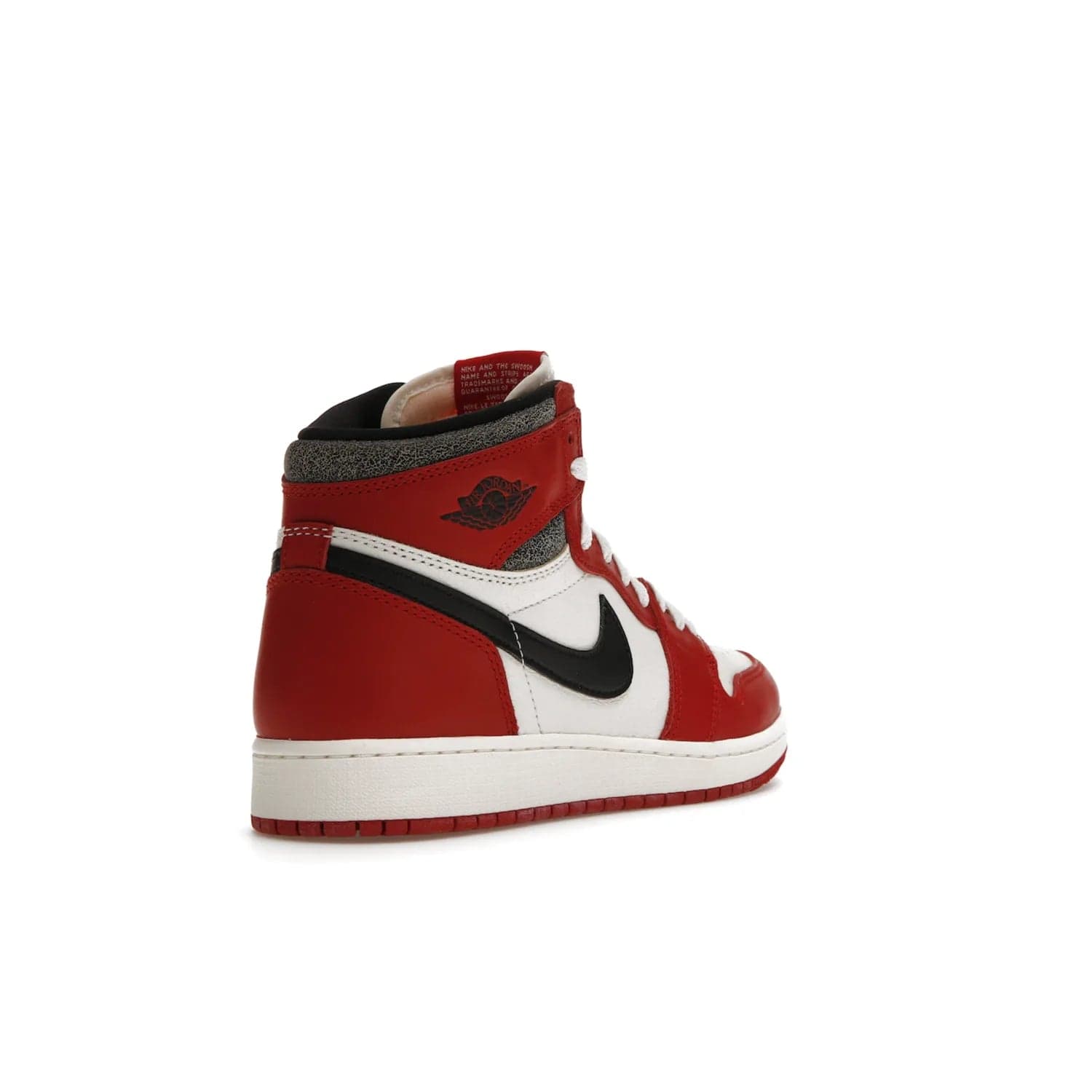 Jordan 1 Retro High OG Chicago Lost and Found (GS) - Image 32 - Only at www.BallersClubKickz.com - Grab the Air Jordan 1 Retro High OG Chicago Reimagined GS, presenting in classic 1985 silhouette. Varsity Red, Black, Muslin and Sail hues, featuring Nike Air branding, Wings on the collars and printed insoles. Don't miss out when it releases 19th Nov 2022.
