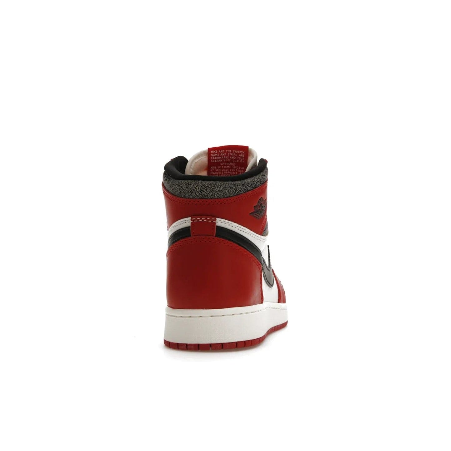 Jordan 1 Retro High OG Chicago Lost and Found (GS) - Image 29 - Only at www.BallersClubKickz.com - Grab the Air Jordan 1 Retro High OG Chicago Reimagined GS, presenting in classic 1985 silhouette. Varsity Red, Black, Muslin and Sail hues, featuring Nike Air branding, Wings on the collars and printed insoles. Don't miss out when it releases 19th Nov 2022.