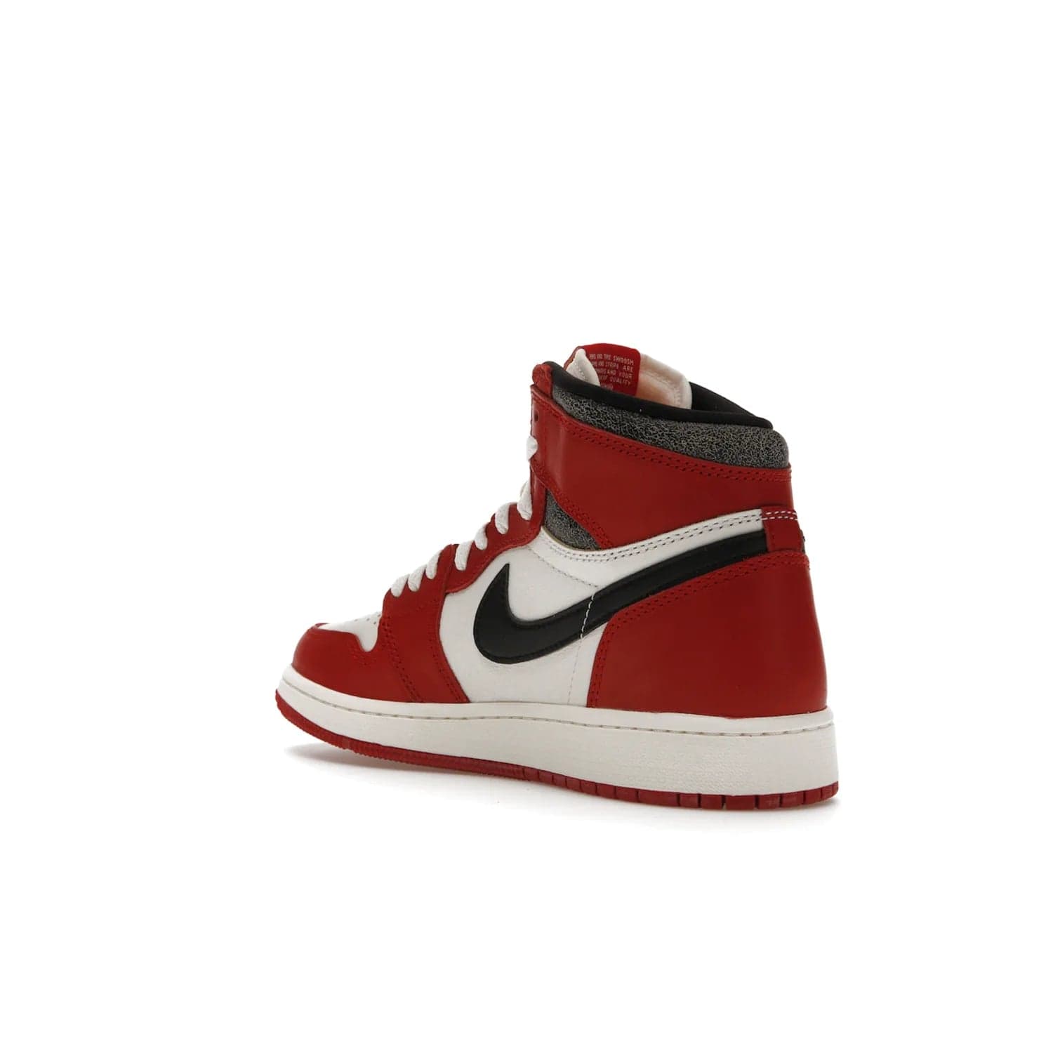 Jordan 1 Retro High OG Chicago Lost and Found (GS) - Image 24 - Only at www.BallersClubKickz.com - Grab the Air Jordan 1 Retro High OG Chicago Reimagined GS, presenting in classic 1985 silhouette. Varsity Red, Black, Muslin and Sail hues, featuring Nike Air branding, Wings on the collars and printed insoles. Don't miss out when it releases 19th Nov 2022.