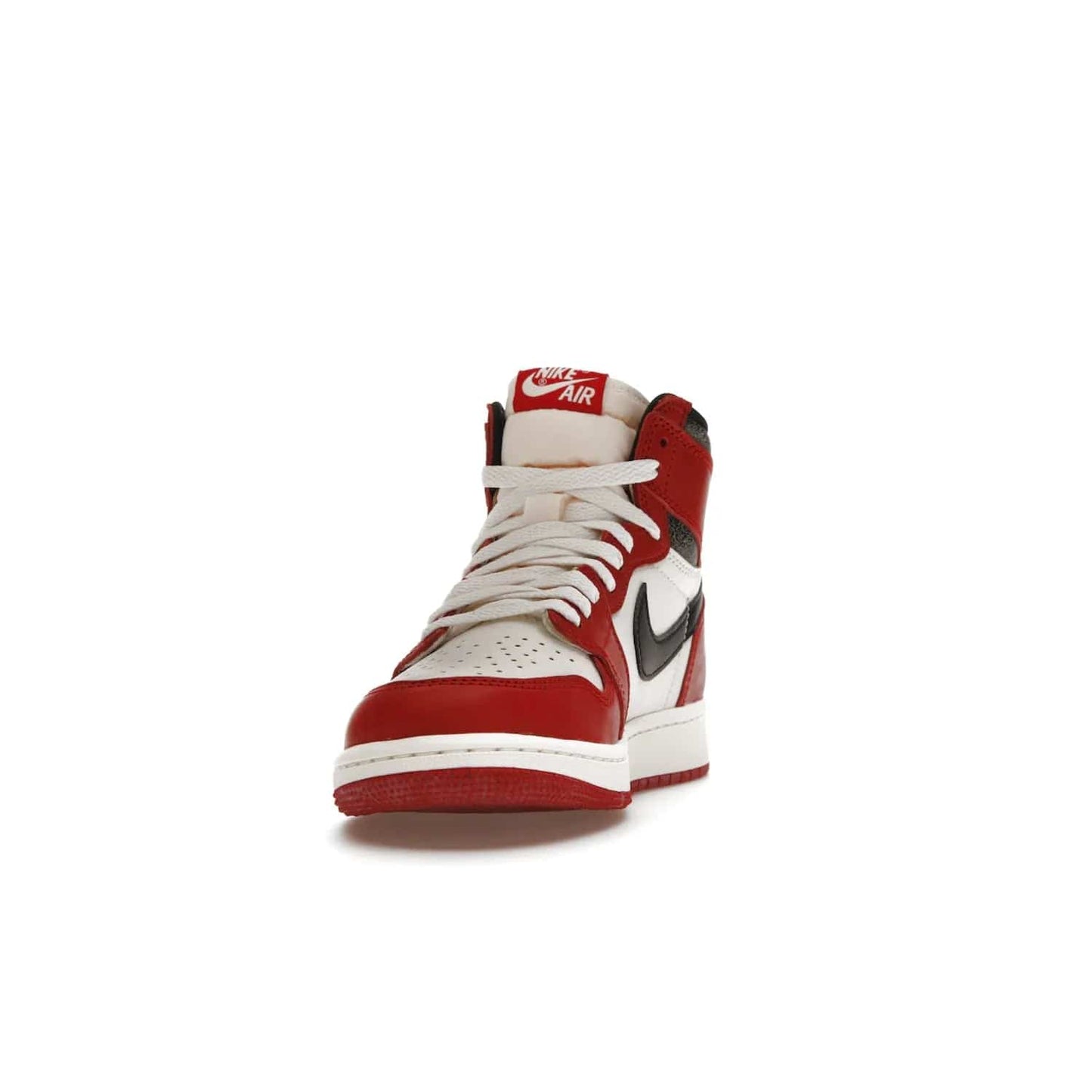 Jordan 1 Retro High OG Chicago Lost and Found (GS) - Image 12 - Only at www.BallersClubKickz.com - Grab the Air Jordan 1 Retro High OG Chicago Reimagined GS, presenting in classic 1985 silhouette. Varsity Red, Black, Muslin and Sail hues, featuring Nike Air branding, Wings on the collars and printed insoles. Don't miss out when it releases 19th Nov 2022.