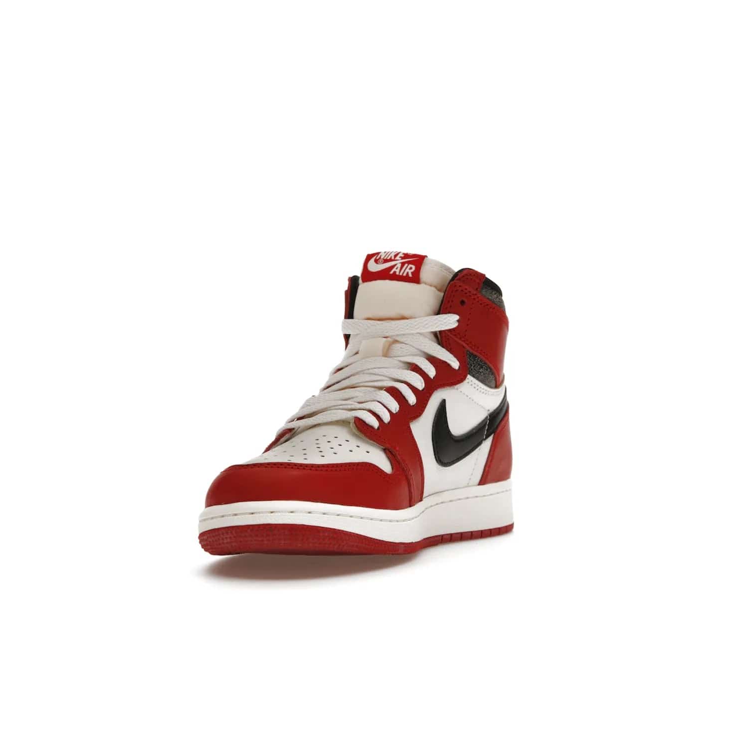 Jordan 1 Retro High OG Chicago Lost and Found (GS) - Image 13 - Only at www.BallersClubKickz.com - Grab the Air Jordan 1 Retro High OG Chicago Reimagined GS, presenting in classic 1985 silhouette. Varsity Red, Black, Muslin and Sail hues, featuring Nike Air branding, Wings on the collars and printed insoles. Don't miss out when it releases 19th Nov 2022.