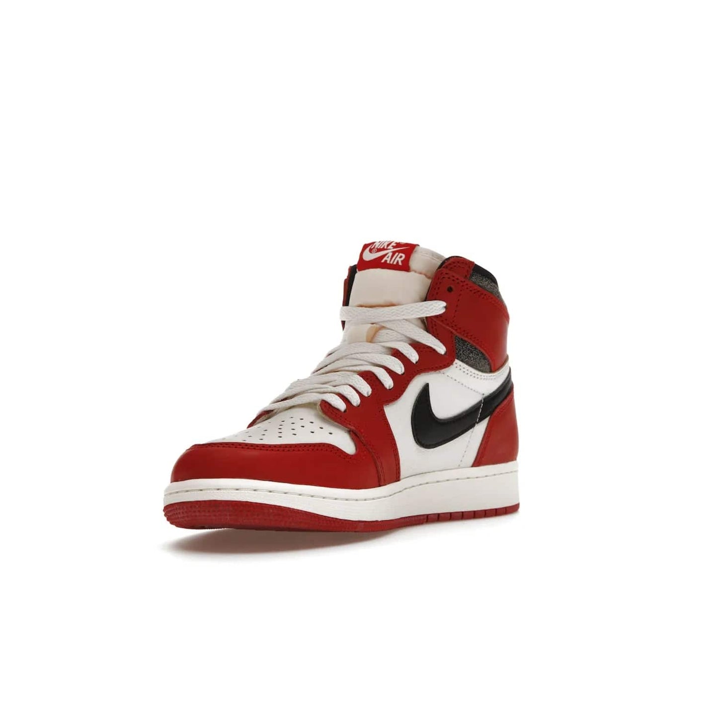 Jordan 1 Retro High OG Chicago Lost and Found (GS) - Image 14 - Only at www.BallersClubKickz.com - Grab the Air Jordan 1 Retro High OG Chicago Reimagined GS, presenting in classic 1985 silhouette. Varsity Red, Black, Muslin and Sail hues, featuring Nike Air branding, Wings on the collars and printed insoles. Don't miss out when it releases 19th Nov 2022.