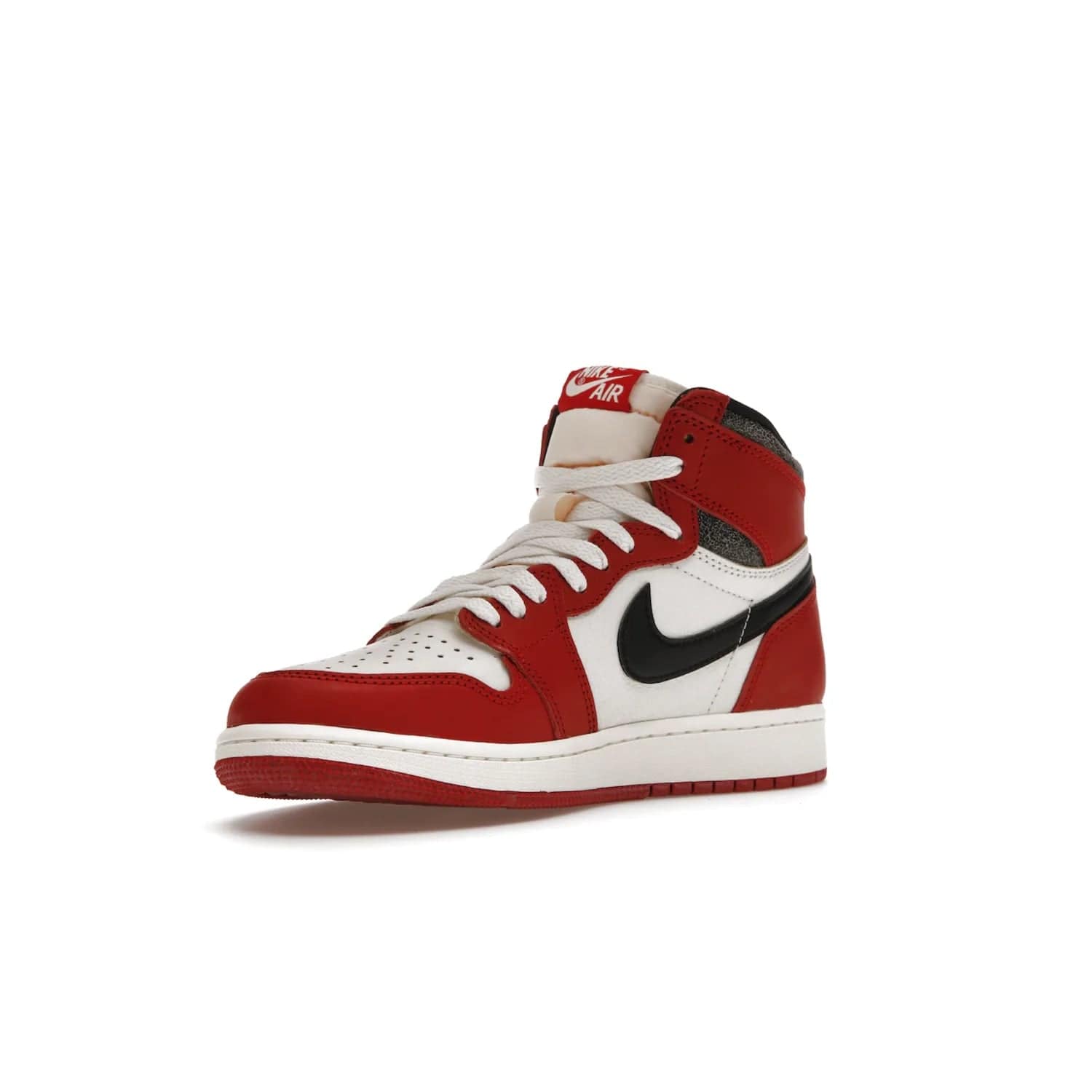 Jordan 1 Retro High OG Chicago Lost and Found (GS) - Image 15 - Only at www.BallersClubKickz.com - Grab the Air Jordan 1 Retro High OG Chicago Reimagined GS, presenting in classic 1985 silhouette. Varsity Red, Black, Muslin and Sail hues, featuring Nike Air branding, Wings on the collars and printed insoles. Don't miss out when it releases 19th Nov 2022.
