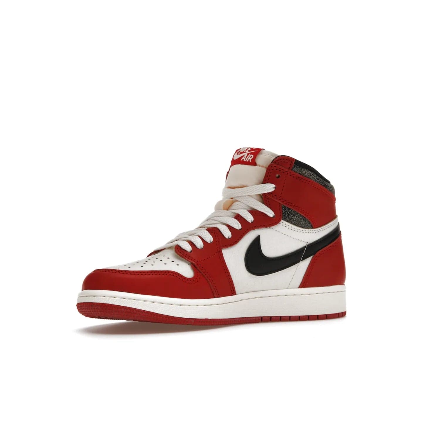 Jordan 1 Retro High OG Chicago Lost and Found (GS) - Image 16 - Only at www.BallersClubKickz.com - Grab the Air Jordan 1 Retro High OG Chicago Reimagined GS, presenting in classic 1985 silhouette. Varsity Red, Black, Muslin and Sail hues, featuring Nike Air branding, Wings on the collars and printed insoles. Don't miss out when it releases 19th Nov 2022.