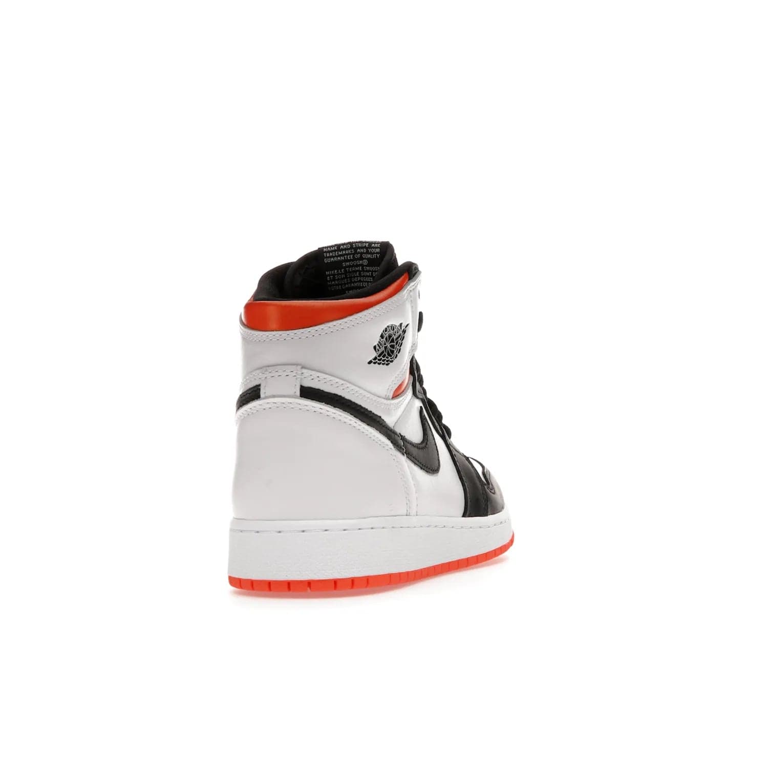 Jordan 1 High OG Electro Orange (GS) - Image 30 - Only at www.BallersClubKickz.com - The Air Jordan 1 High OG Electro Orange GS is the ideal shoe for kids on the go. Featuring white leather uppers, black overlays, and bright orange accents, it's sure to become a favorite. A great mix of classic style and vibrant colors, the shoe delivers air cushioning for comfort and hard orange rubber for grip. Release on July 17th, 2021. Get them a pair today.