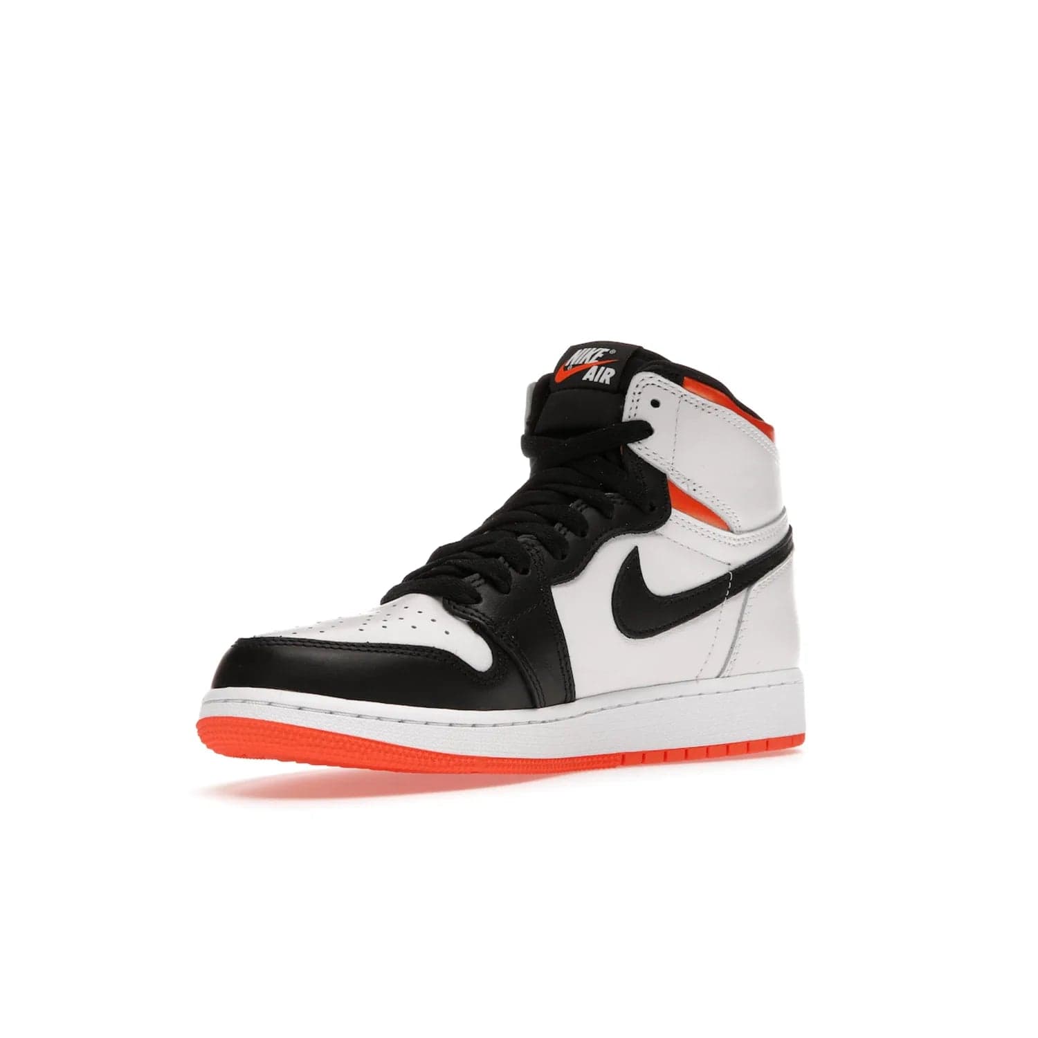 Jordan 1 High OG Electro Orange (GS) - Image 15 - Only at www.BallersClubKickz.com - The Air Jordan 1 High OG Electro Orange GS is the ideal shoe for kids on the go. Featuring white leather uppers, black overlays, and bright orange accents, it's sure to become a favorite. A great mix of classic style and vibrant colors, the shoe delivers air cushioning for comfort and hard orange rubber for grip. Release on July 17th, 2021. Get them a pair today.