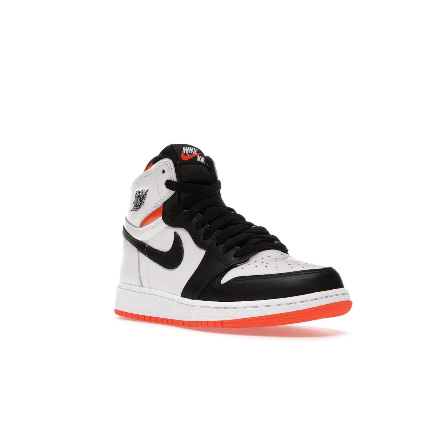 Jordan 1 High OG Electro Orange (GS) - Image 6 - Only at www.BallersClubKickz.com - The Air Jordan 1 High OG Electro Orange GS is the ideal shoe for kids on the go. Featuring white leather uppers, black overlays, and bright orange accents, it's sure to become a favorite. A great mix of classic style and vibrant colors, the shoe delivers air cushioning for comfort and hard orange rubber for grip. Release on July 17th, 2021. Get them a pair today.