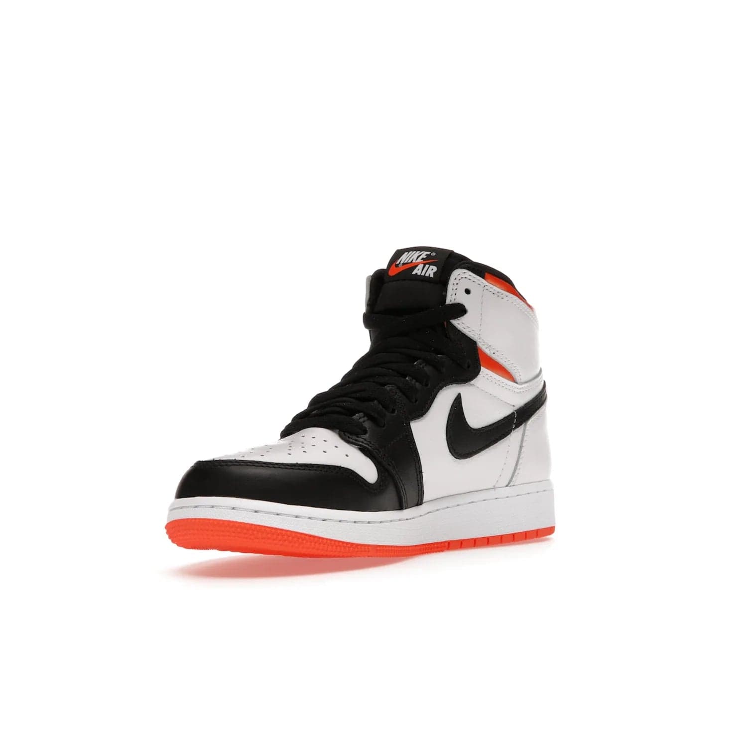 Jordan 1 High OG Electro Orange (GS) - Image 14 - Only at www.BallersClubKickz.com - The Air Jordan 1 High OG Electro Orange GS is the ideal shoe for kids on the go. Featuring white leather uppers, black overlays, and bright orange accents, it's sure to become a favorite. A great mix of classic style and vibrant colors, the shoe delivers air cushioning for comfort and hard orange rubber for grip. Release on July 17th, 2021. Get them a pair today.