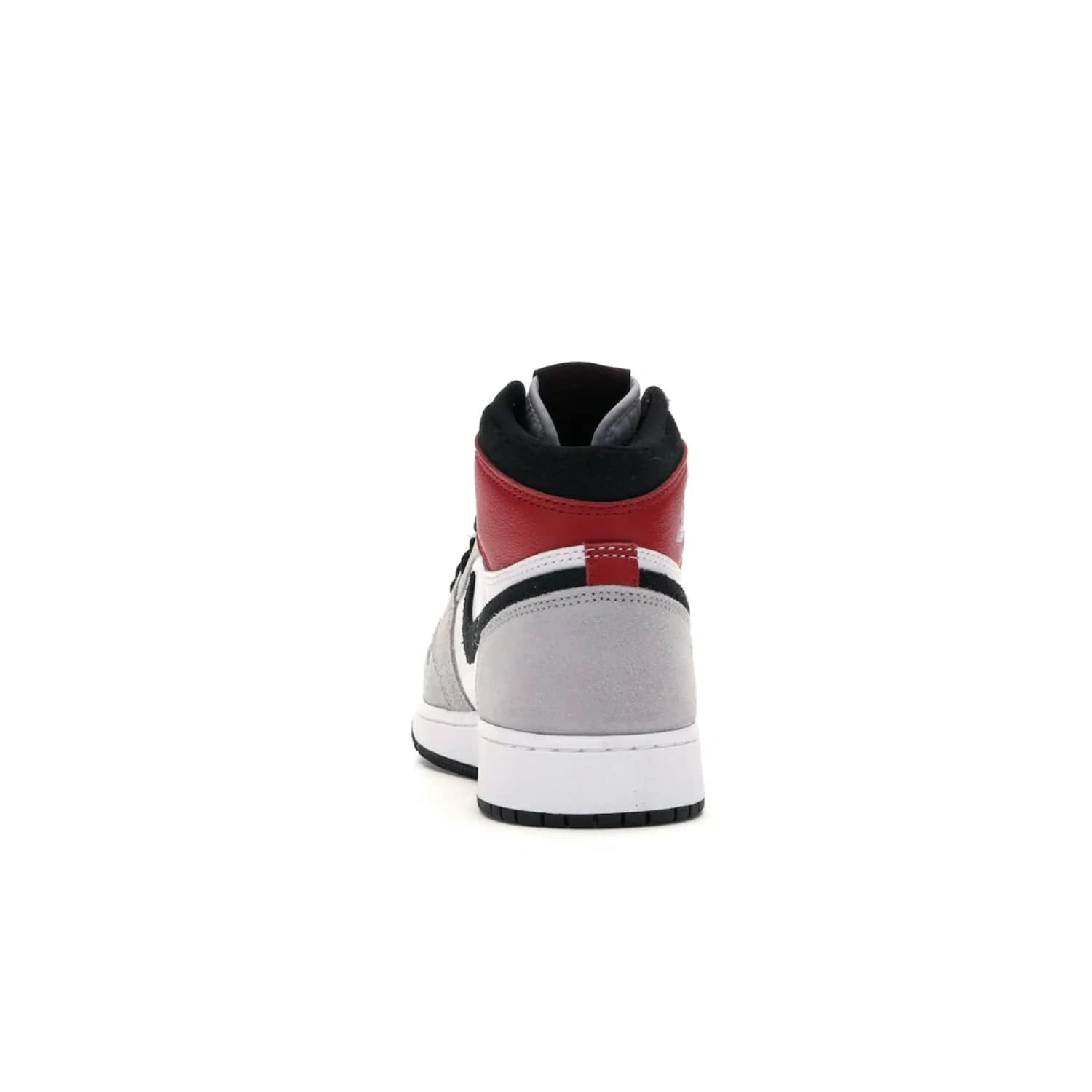 Jordan 1 Retro High Light Smoke Grey (GS) - Image 27 - Only at www.BallersClubKickz.com - Jordan 1 Retro High Light Smoke Grey (GS) features shades of grey, black, and Varsity Red with a bold silhouette. Premium white leather and suede overlays create a unique look. Released July 2020, offering style and performance. Perfect sneaker for any collector or fan.