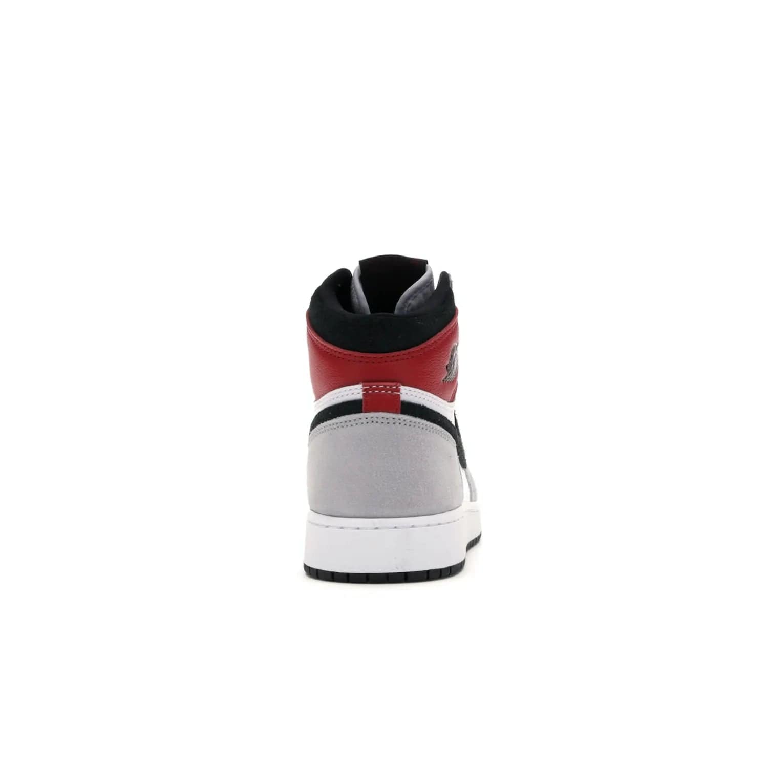 Jordan 1 Retro High Light Smoke Grey (GS) - Image 28 - Only at www.BallersClubKickz.com - Jordan 1 Retro High Light Smoke Grey (GS) features shades of grey, black, and Varsity Red with a bold silhouette. Premium white leather and suede overlays create a unique look. Released July 2020, offering style and performance. Perfect sneaker for any collector or fan.