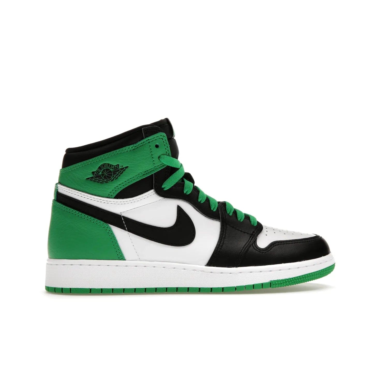 Jordan 1 Retro High OG Lucky Green (GS) - Image 36 - Only at www.BallersClubKickz.com - Freshly dropped Jordan 1 Retro High OG in black/lucky green, the perfect casual sneaker. White outsole for a truly unique look. Get them now in stores.