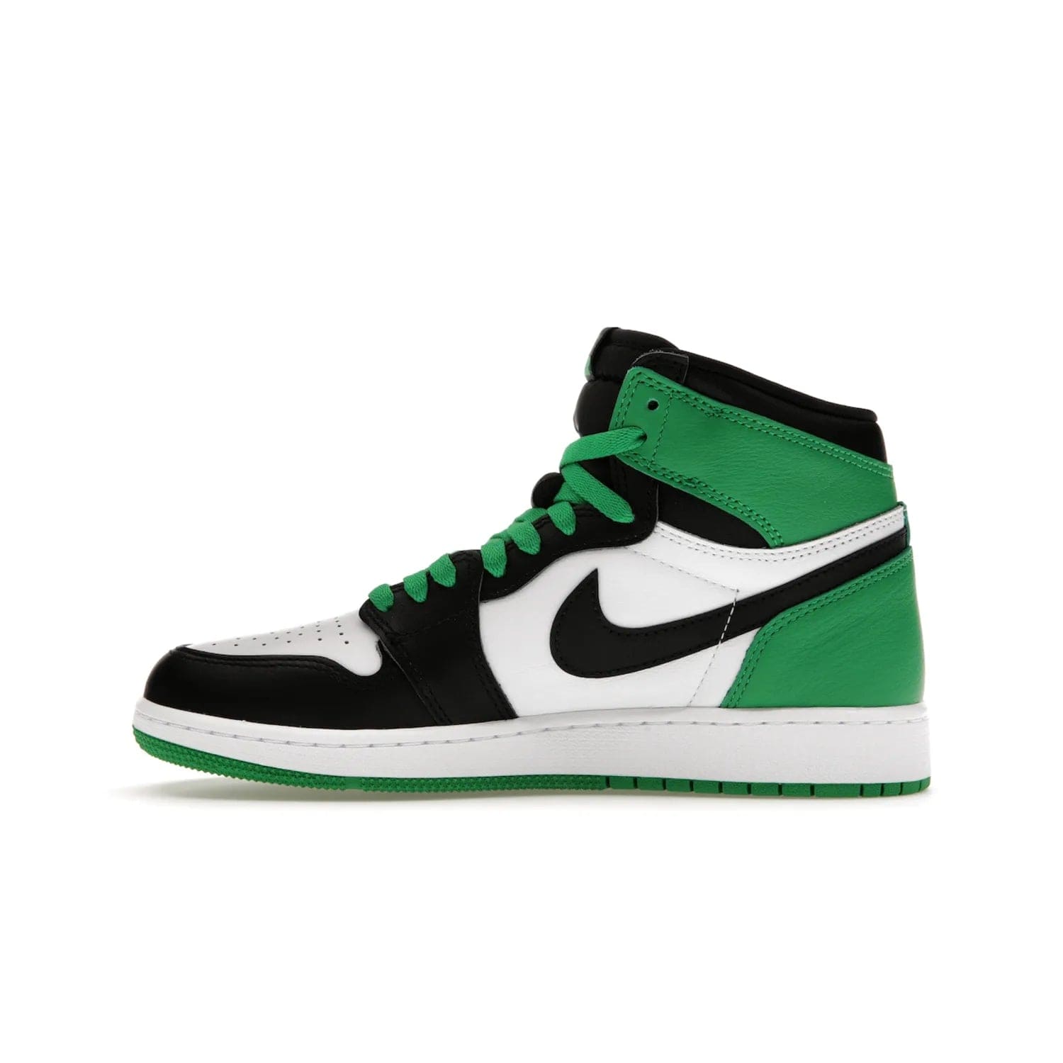 Jordan 1 Retro High OG Lucky Green (GS) - Image 19 - Only at www.BallersClubKickz.com - Freshly dropped Jordan 1 Retro High OG in black/lucky green, the perfect casual sneaker. White outsole for a truly unique look. Get them now in stores.