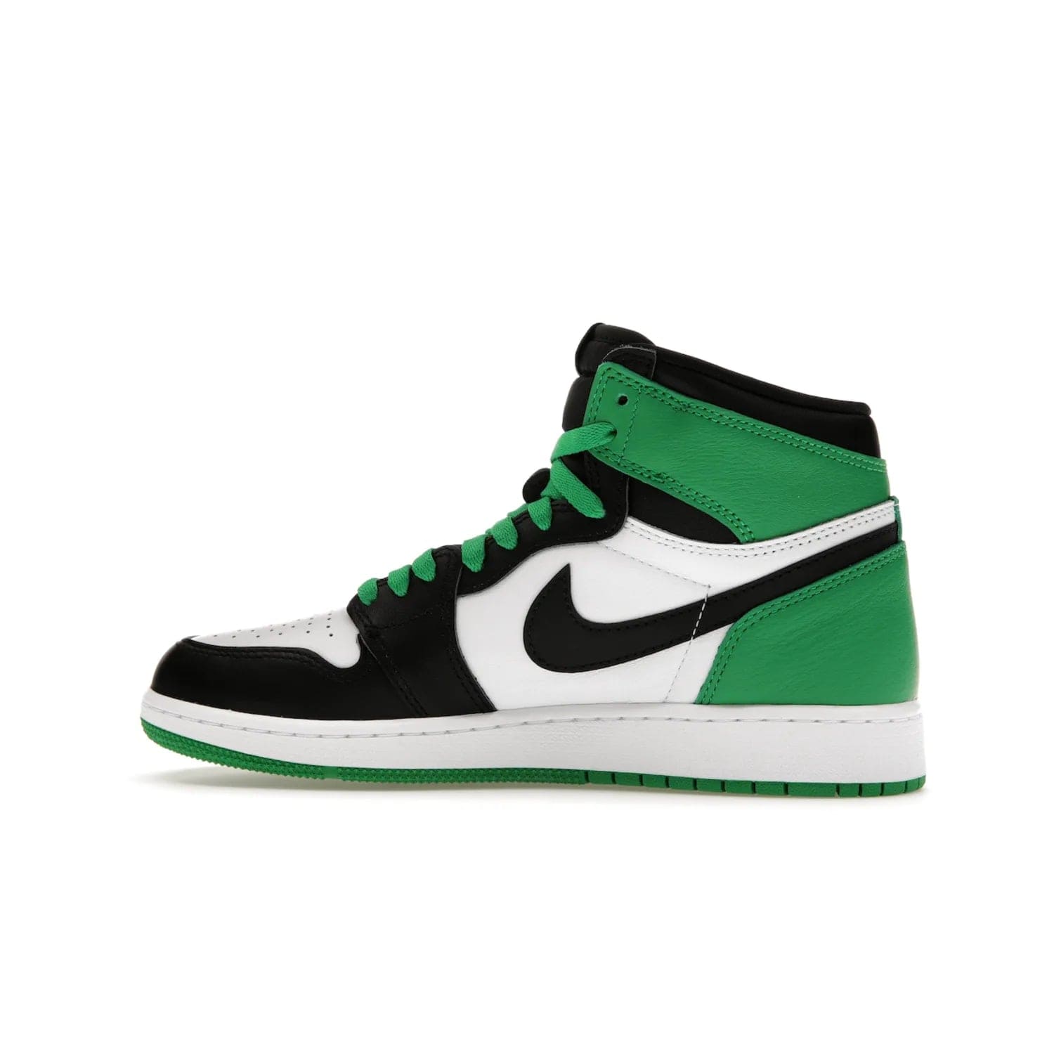 Jordan 1 Retro High OG Lucky Green (GS) - Image 20 - Only at www.BallersClubKickz.com - Freshly dropped Jordan 1 Retro High OG in black/lucky green, the perfect casual sneaker. White outsole for a truly unique look. Get them now in stores.