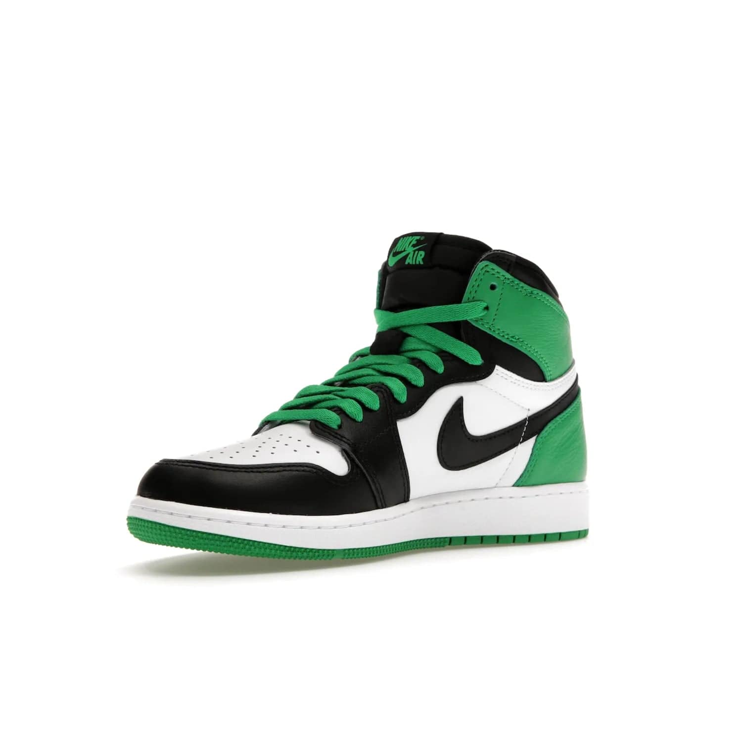 Jordan 1 Retro High OG Lucky Green (GS) - Image 15 - Only at www.BallersClubKickz.com - Freshly dropped Jordan 1 Retro High OG in black/lucky green, the perfect casual sneaker. White outsole for a truly unique look. Get them now in stores.