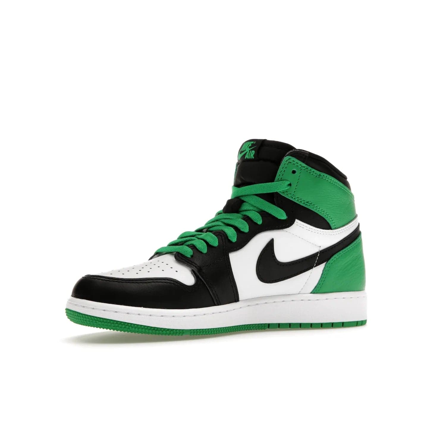 Jordan 1 Retro High OG Lucky Green (GS) - Image 16 - Only at www.BallersClubKickz.com - Freshly dropped Jordan 1 Retro High OG in black/lucky green, the perfect casual sneaker. White outsole for a truly unique look. Get them now in stores.
