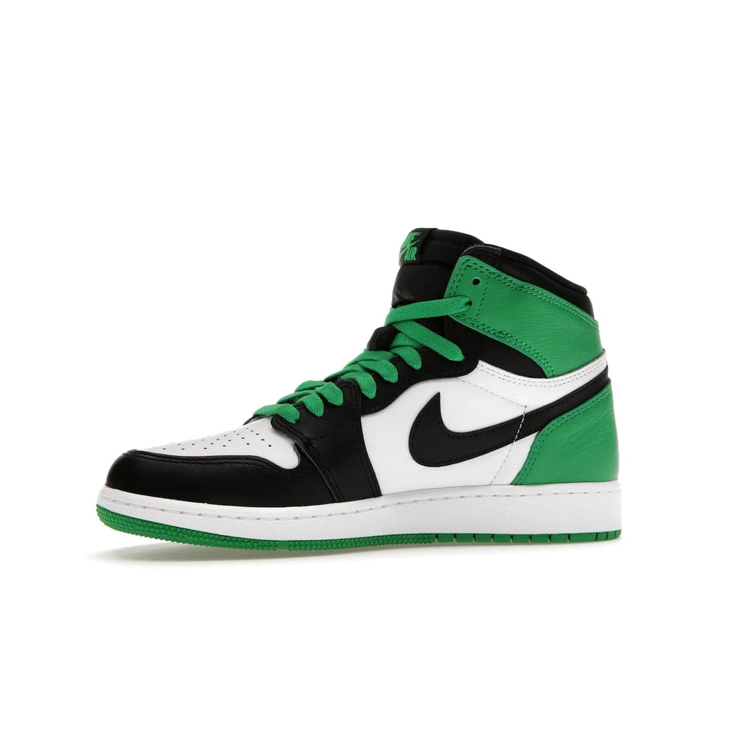 Jordan 1 Retro High OG Lucky Green (GS) - Image 17 - Only at www.BallersClubKickz.com - Freshly dropped Jordan 1 Retro High OG in black/lucky green, the perfect casual sneaker. White outsole for a truly unique look. Get them now in stores.