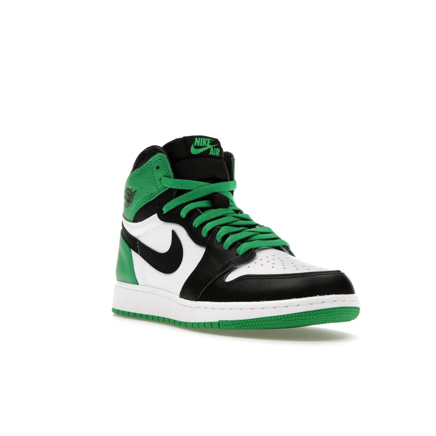 Jordan 1 Retro High OG Lucky Green (GS) - Image 6 - Only at www.BallersClubKickz.com - Freshly dropped Jordan 1 Retro High OG in black/lucky green, the perfect casual sneaker. White outsole for a truly unique look. Get them now in stores.