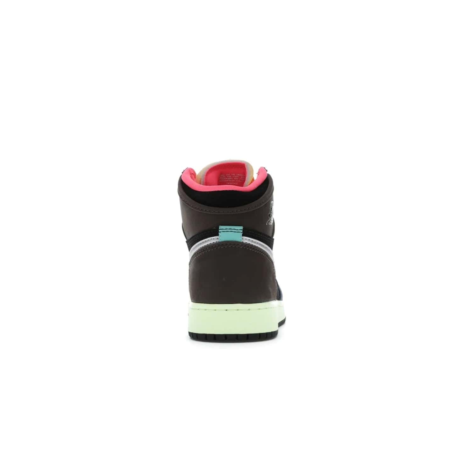 Jordan 1 Retro High Tokyo Bio Hack (GS) - Image 28 - Only at www.BallersClubKickz.com - One-of-a-kind design featuring black, brown, orange & pink. Light blue tones, laser orange & racer pink. Silvery Nike "Swoosh". Released Sept 2020, must-have for collectors.