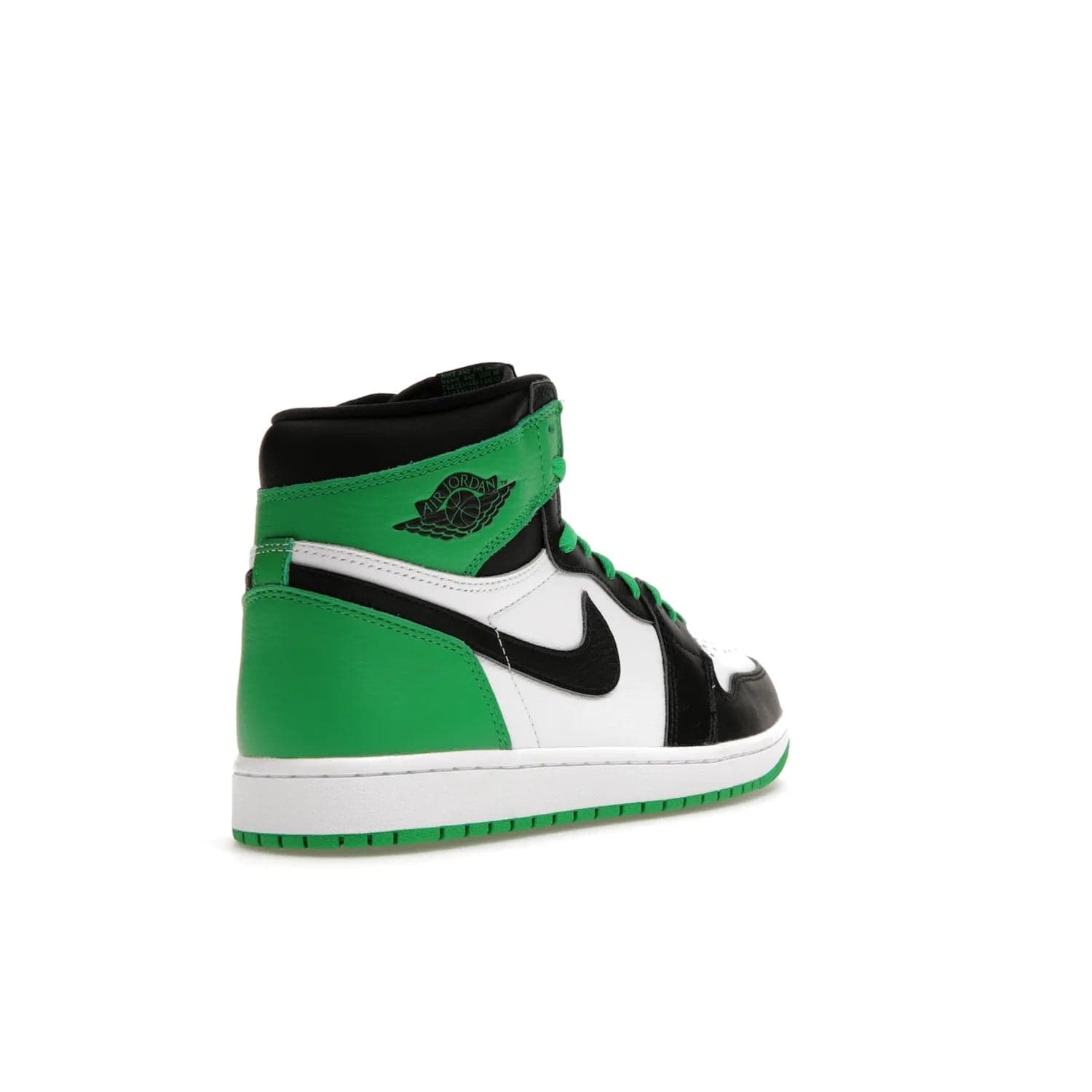 Jordan 1 Retro High OG Lucky Green - Image 32 - Only at www.BallersClubKickz.com - Experience luck with the release of the Air Jordan 1 Retro High OG Lucky Green. A leather upper with black, white and signature green accents hits the mark. Nike branding in Lucky Green and laces complete the look. Get lucky April 15, 2023.