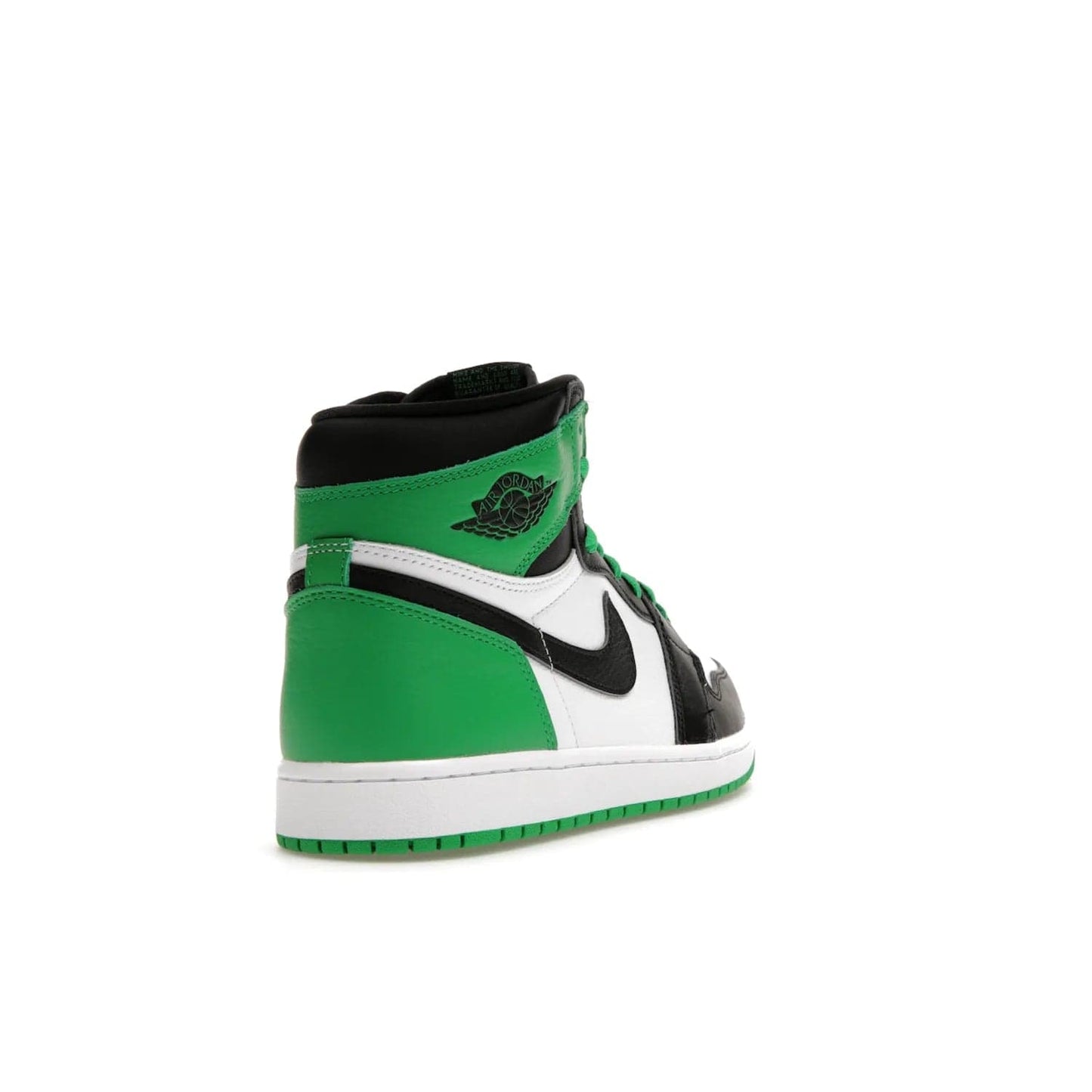 Jordan 1 Retro High OG Lucky Green - Image 31 - Only at www.BallersClubKickz.com - Experience luck with the release of the Air Jordan 1 Retro High OG Lucky Green. A leather upper with black, white and signature green accents hits the mark. Nike branding in Lucky Green and laces complete the look. Get lucky April 15, 2023.