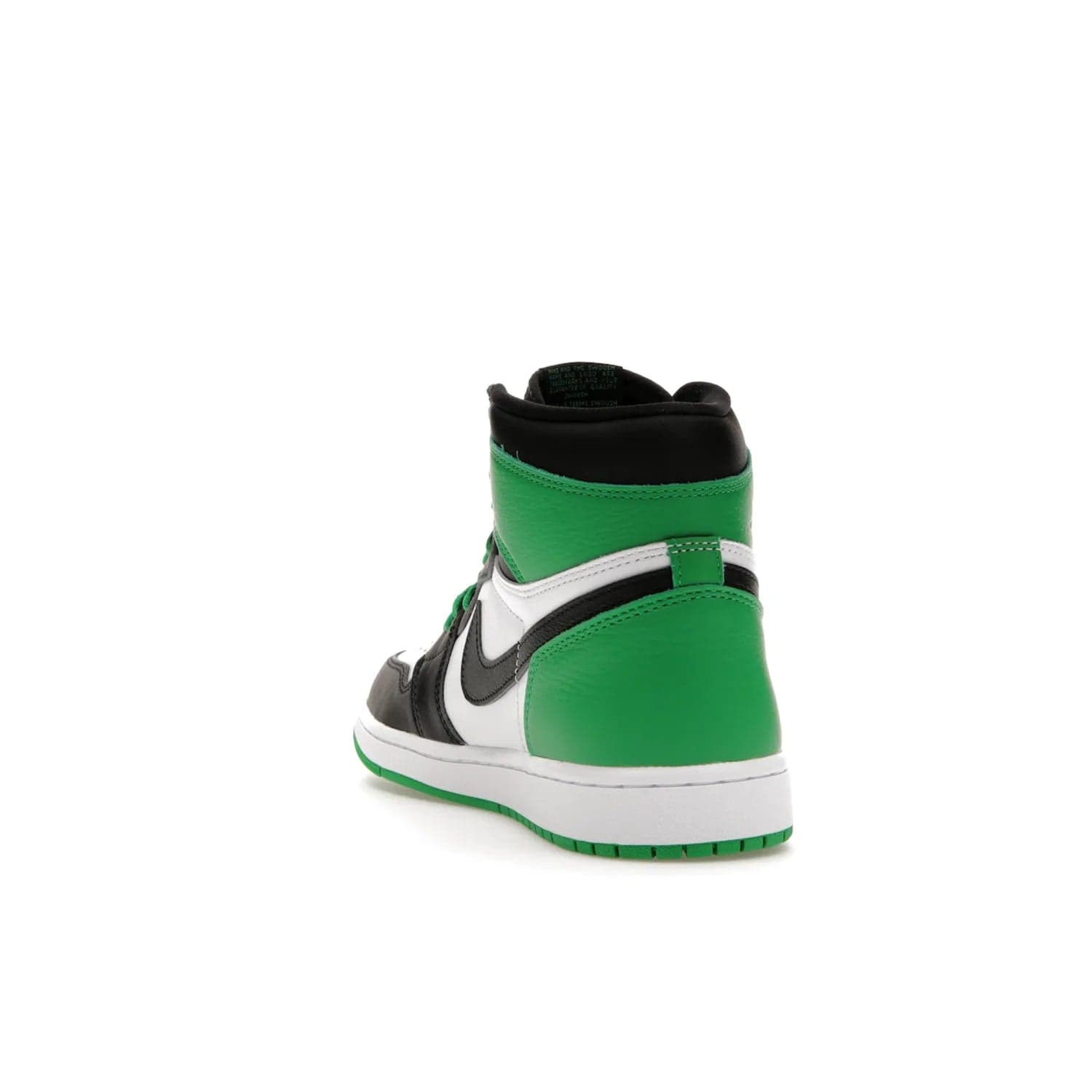 Jordan 1 Retro High OG Lucky Green - Image 26 - Only at www.BallersClubKickz.com - Experience luck with the release of the Air Jordan 1 Retro High OG Lucky Green. A leather upper with black, white and signature green accents hits the mark. Nike branding in Lucky Green and laces complete the look. Get lucky April 15, 2023.