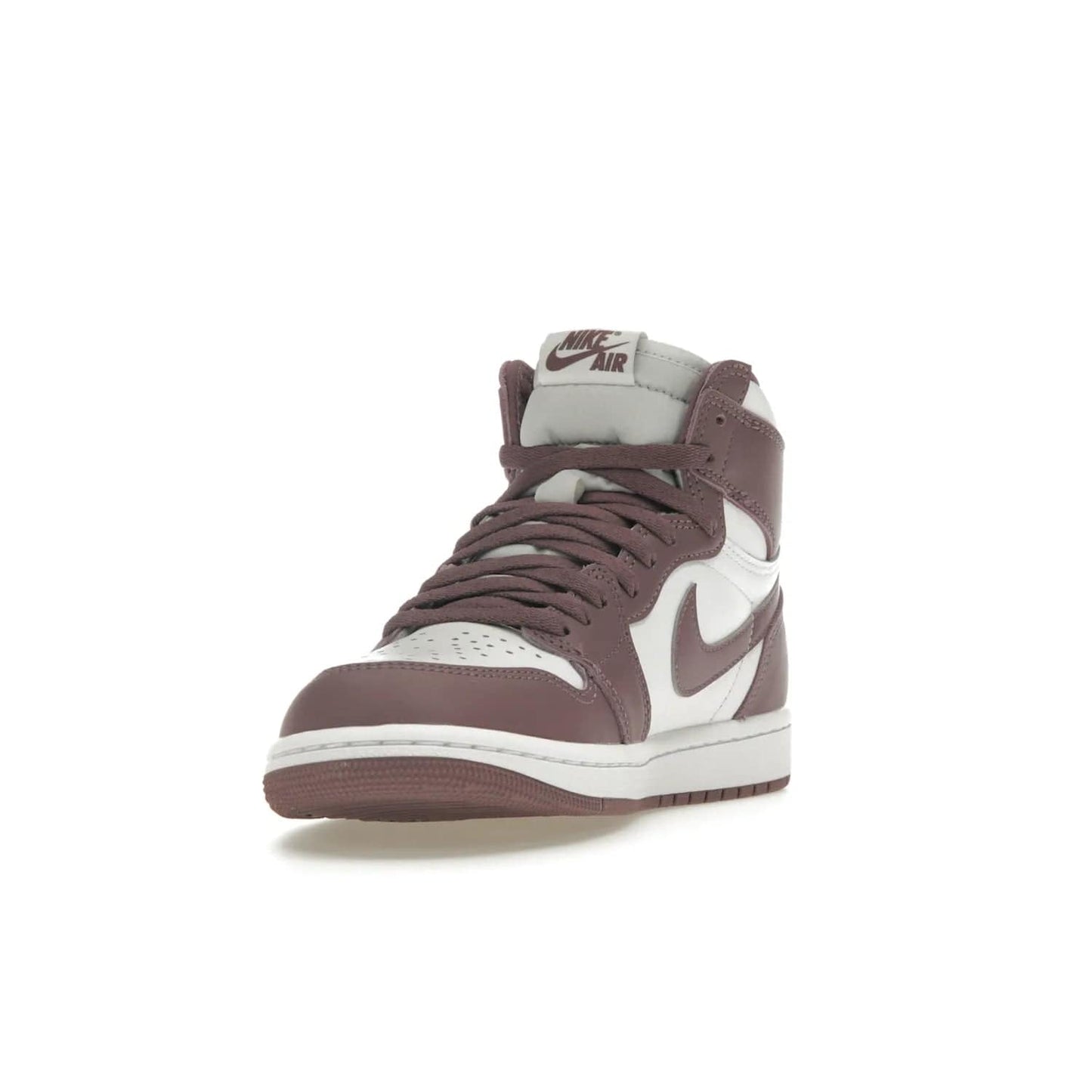 Jordan 1 Retro High OG Mauve - Image 13 - Only at www.BallersClubKickz.com - Eye-catching Jordan 1 Retro High OG Mauve releases October 14th, 2023. White base overlayed with Sky J Mauve hue, white trim. Turn heads with this bold, unique style.