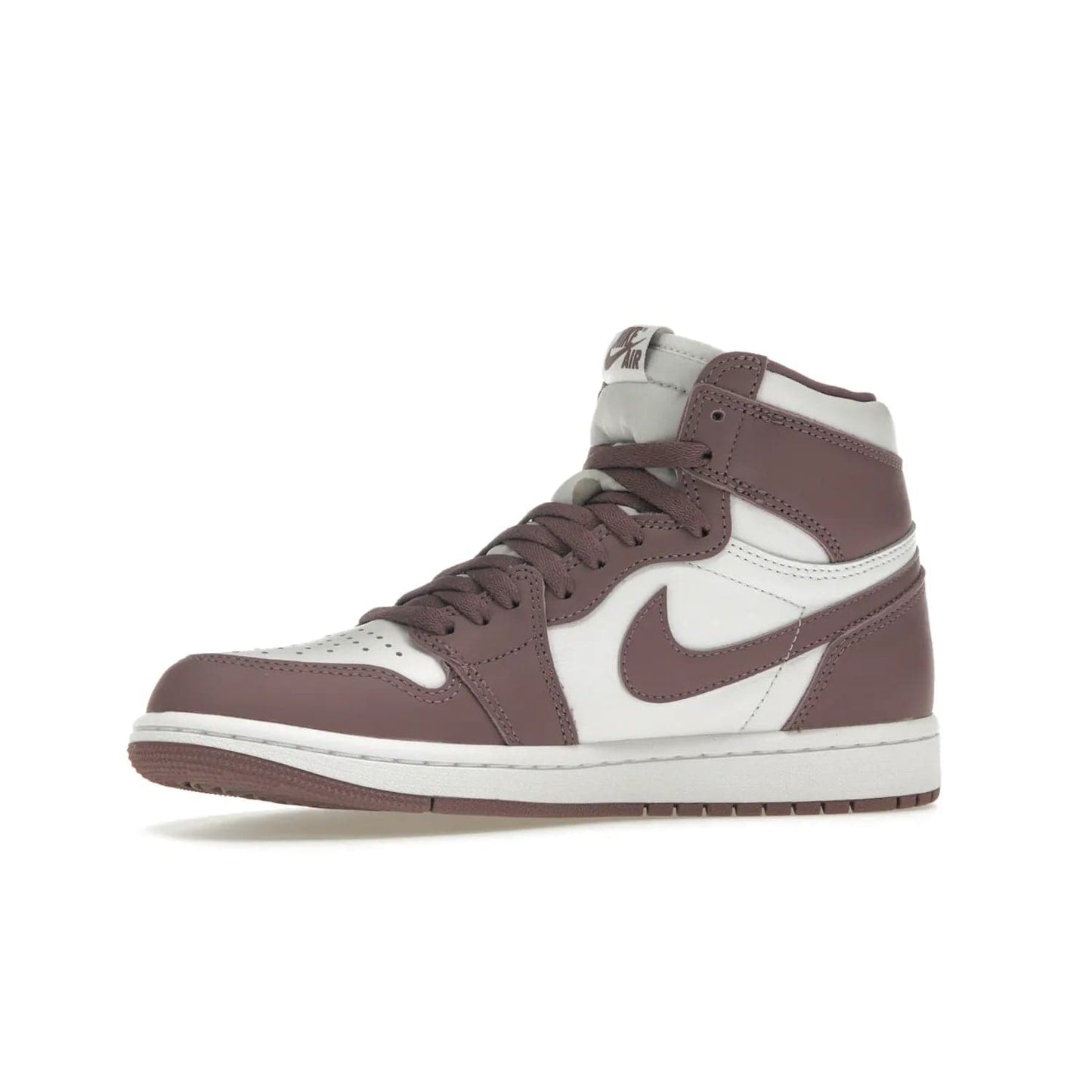Jordan 1 Retro High OG Mauve - Image 17 - Only at www.BallersClubKickz.com - Eye-catching Jordan 1 Retro High OG Mauve releases October 14th, 2023. White base overlayed with Sky J Mauve hue, white trim. Turn heads with this bold, unique style.