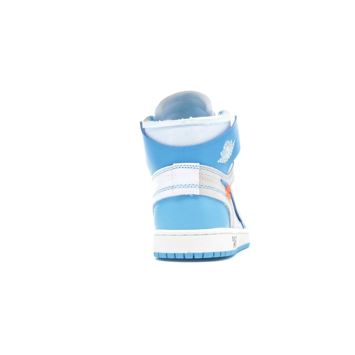 Jordan 1 Retro High Off-White University Blue - Image 29 - Only at www.BallersClubKickz.com - Classic Jordan 1 Retro High "Off-White UNC" sneakers meld style and comfort. Boasting deconstructed white and blue leather, Off-White detailing, and a white, dark powder blue and cone colorway, these sneakers are perfect for dressing up or down. Get the iconic Off-White Jordan 1's and upgrade your look.