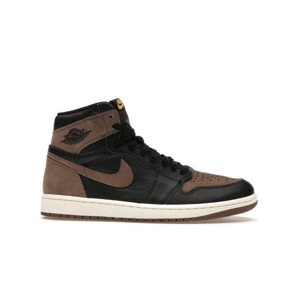 Jordan 1 Retro High OG Palomino - Image 2 - Only at www.BallersClubKickz.com - The Jordan 1 Retro High OG Palomino. Crafted with leather and nubuck, detailed with shades of black and palomino. A timeless classic with modern style, perfect for elevating any sneaker collection. Get your pair, launching September 2, 2023.