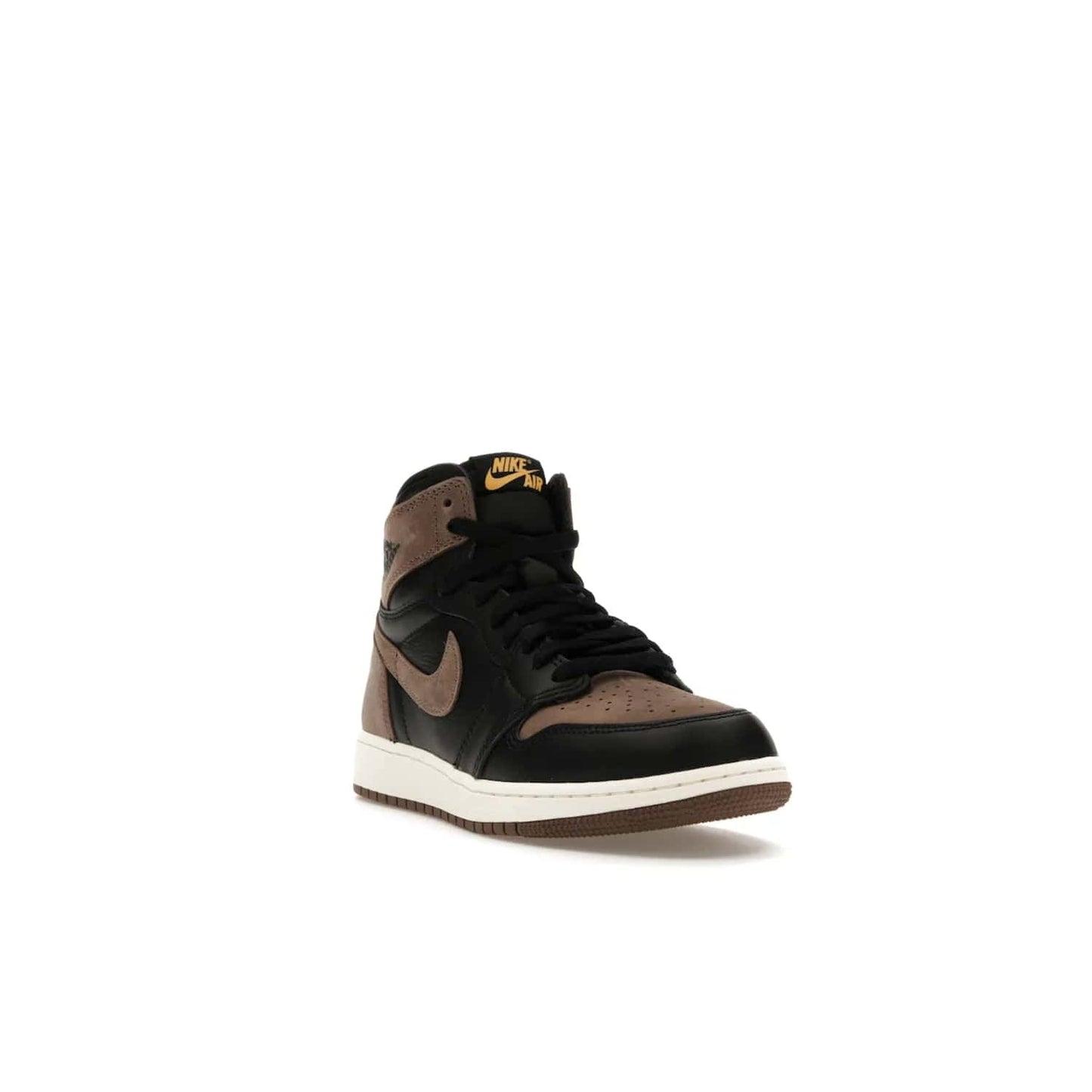 Jordan 1 Retro High OG Palomino (GS) - Image 7 - Only at www.BallersClubKickz.com - Introducing the luxurious Jordan 1 Retro High OG Palomino (GS). Featuring black leather with metallic gold and palomino accents, this sneaker is perfect for any occasion. Grab yours when they release on September 2nd of 2023.