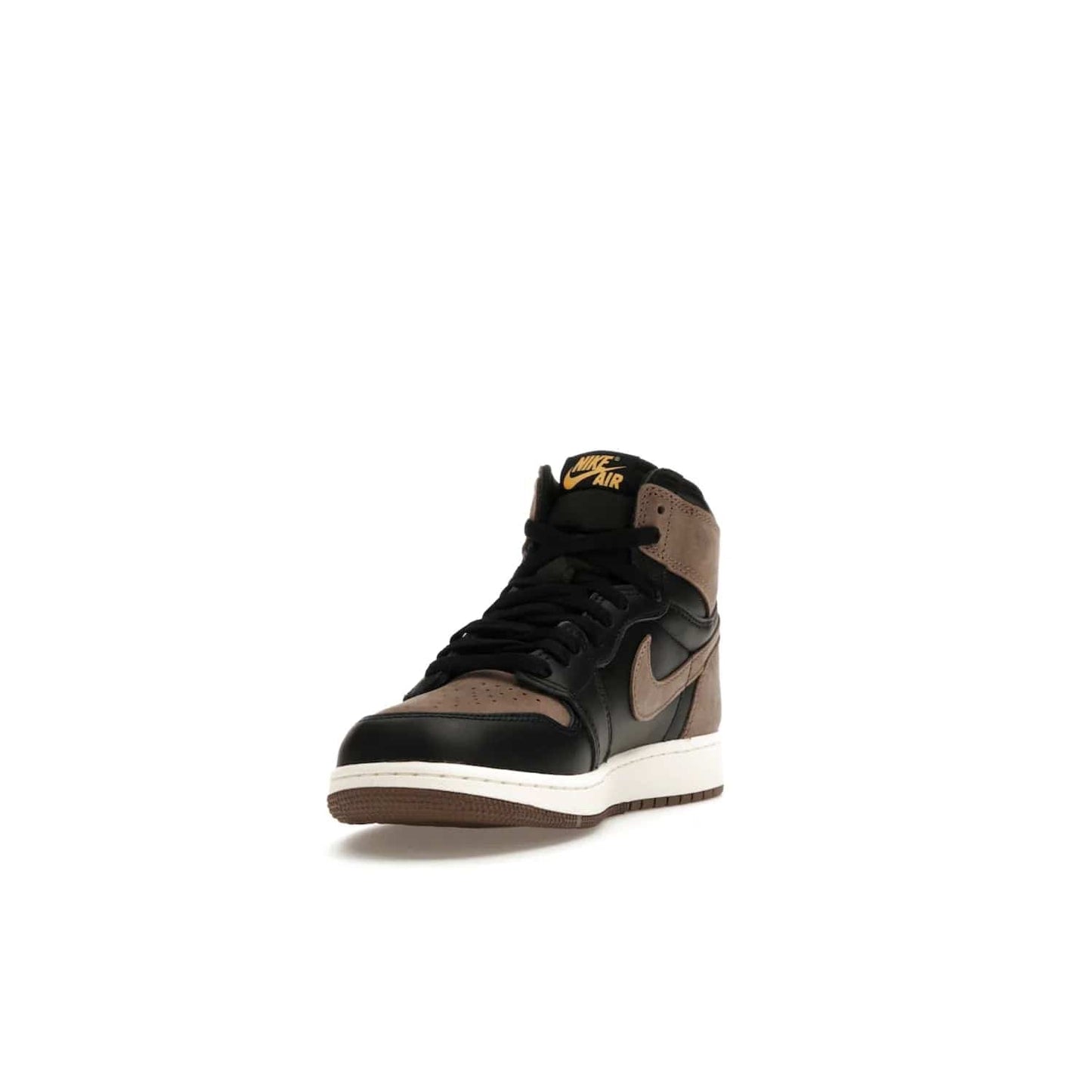 Jordan 1 Retro High OG Palomino (GS) - Image 13 - Only at www.BallersClubKickz.com - Introducing the luxurious Jordan 1 Retro High OG Palomino (GS). Featuring black leather with metallic gold and palomino accents, this sneaker is perfect for any occasion. Grab yours when they release on September 2nd of 2023.