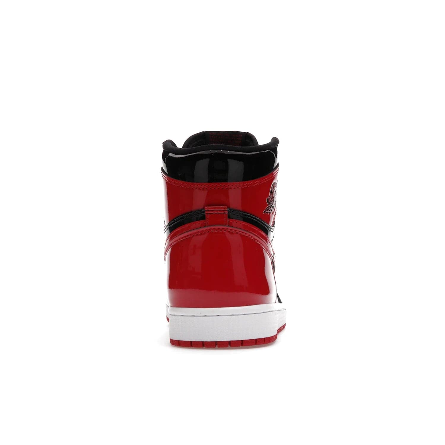 Jordan 1 Retro High OG Patent Bred - Image 28 - Only at www.BallersClubKickz.com - Introducing Air Jordan 1 Retro High OG Patent Bred - sleek patent leather upper, signature weaved Nike Air tongue and classic Wings logo on collar. Red and white sole complete signature look. Releasing December 2021 - perfect retro edition for holidays.