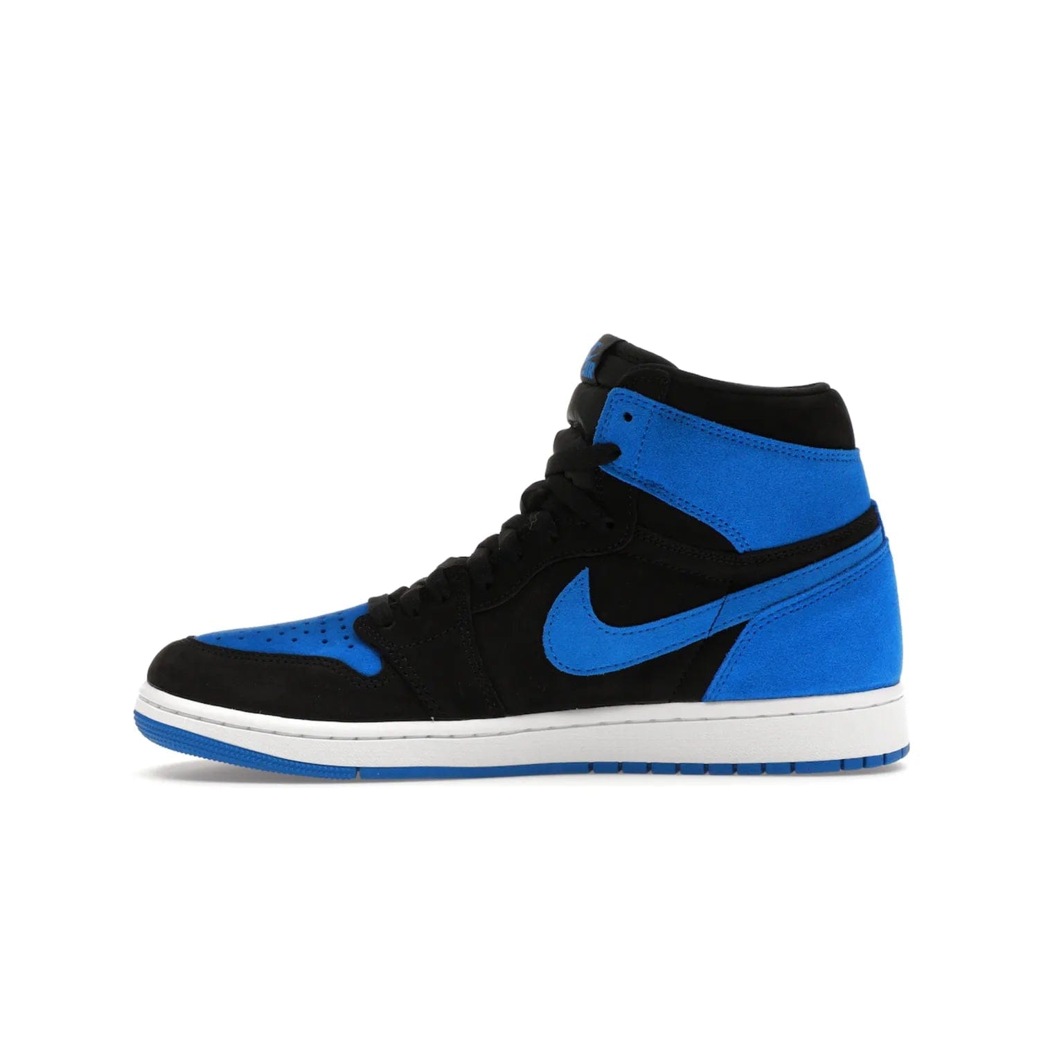 Jordan 1 Retro High OG Royal Reimagined - Image 19 - Only at www.BallersClubKickz.com - ####
Old meets the new: Jordan 1 Retro High OG 'Royal Reimagined' is a bold statement of evolution with its royal blue and black suede material makeup. Swoosh overlays, Wings logos, padded ankle collars and Nike Air tags maintain the OG's legendary lineage. Get a pair on November 4th and be part of a fearless, unyielding story.