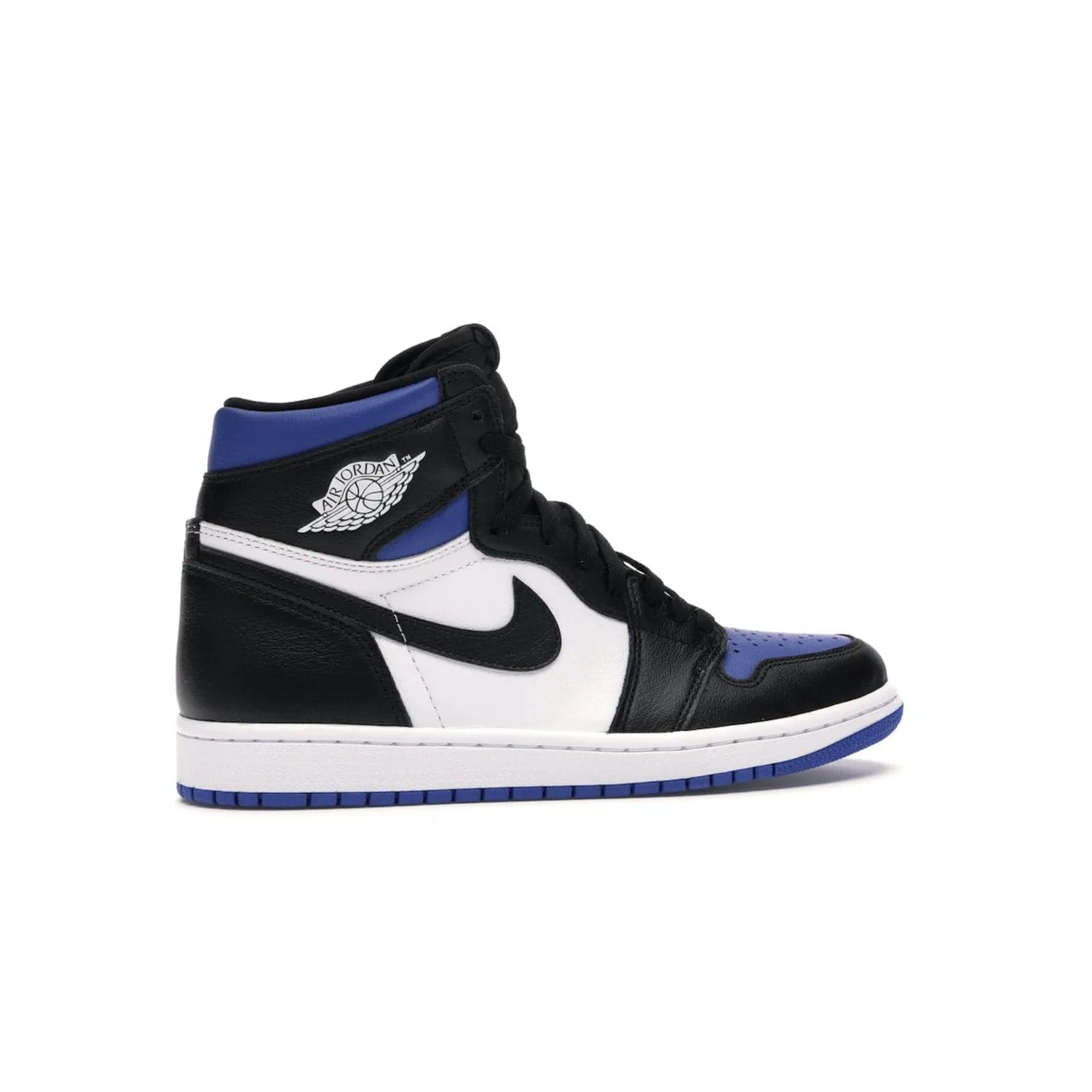 Jordan 1 Retro High Royal Toe - Image 35 - Only at www.BallersClubKickz.com - Refresh your look with the Jordan 1 Retro High Royal Toe. This classic AJ 1 sports a white and royal leather upper, black leather overlays, and branded leather tongue tag. Pick up today and set the streets ablaze.