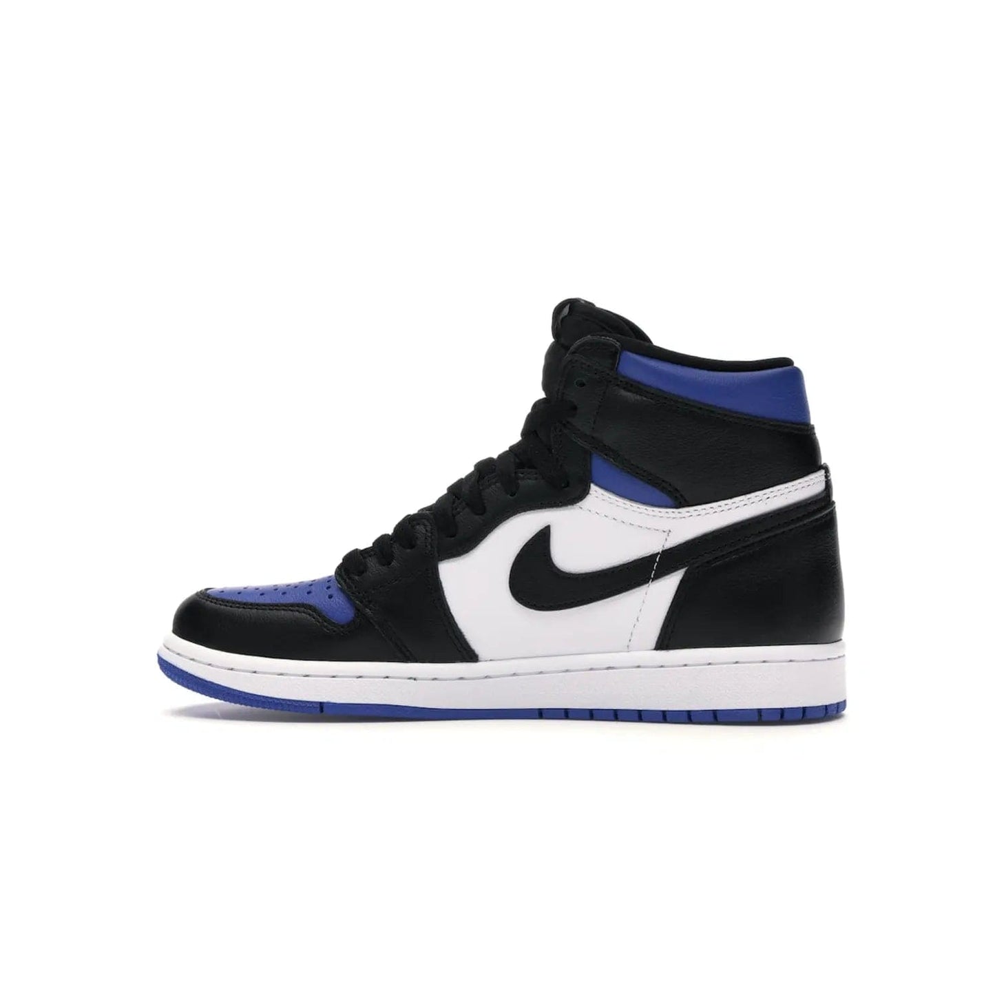 Jordan 1 Retro High Royal Toe - Image 20 - Only at www.BallersClubKickz.com - Refresh your look with the Jordan 1 Retro High Royal Toe. This classic AJ 1 sports a white and royal leather upper, black leather overlays, and branded leather tongue tag. Pick up today and set the streets ablaze.