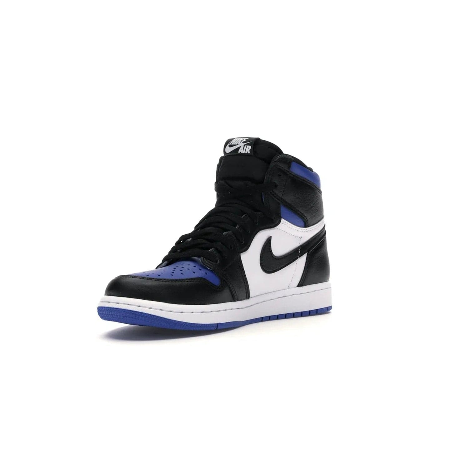Jordan 1 Retro High Royal Toe - Image 14 - Only at www.BallersClubKickz.com - Refresh your look with the Jordan 1 Retro High Royal Toe. This classic AJ 1 sports a white and royal leather upper, black leather overlays, and branded leather tongue tag. Pick up today and set the streets ablaze.
