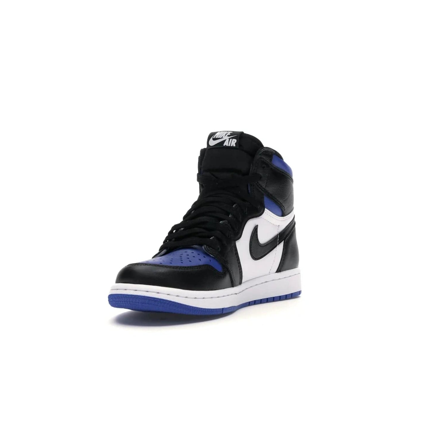 Jordan 1 Retro High Royal Toe - Image 13 - Only at www.BallersClubKickz.com - Refresh your look with the Jordan 1 Retro High Royal Toe. This classic AJ 1 sports a white and royal leather upper, black leather overlays, and branded leather tongue tag. Pick up today and set the streets ablaze.