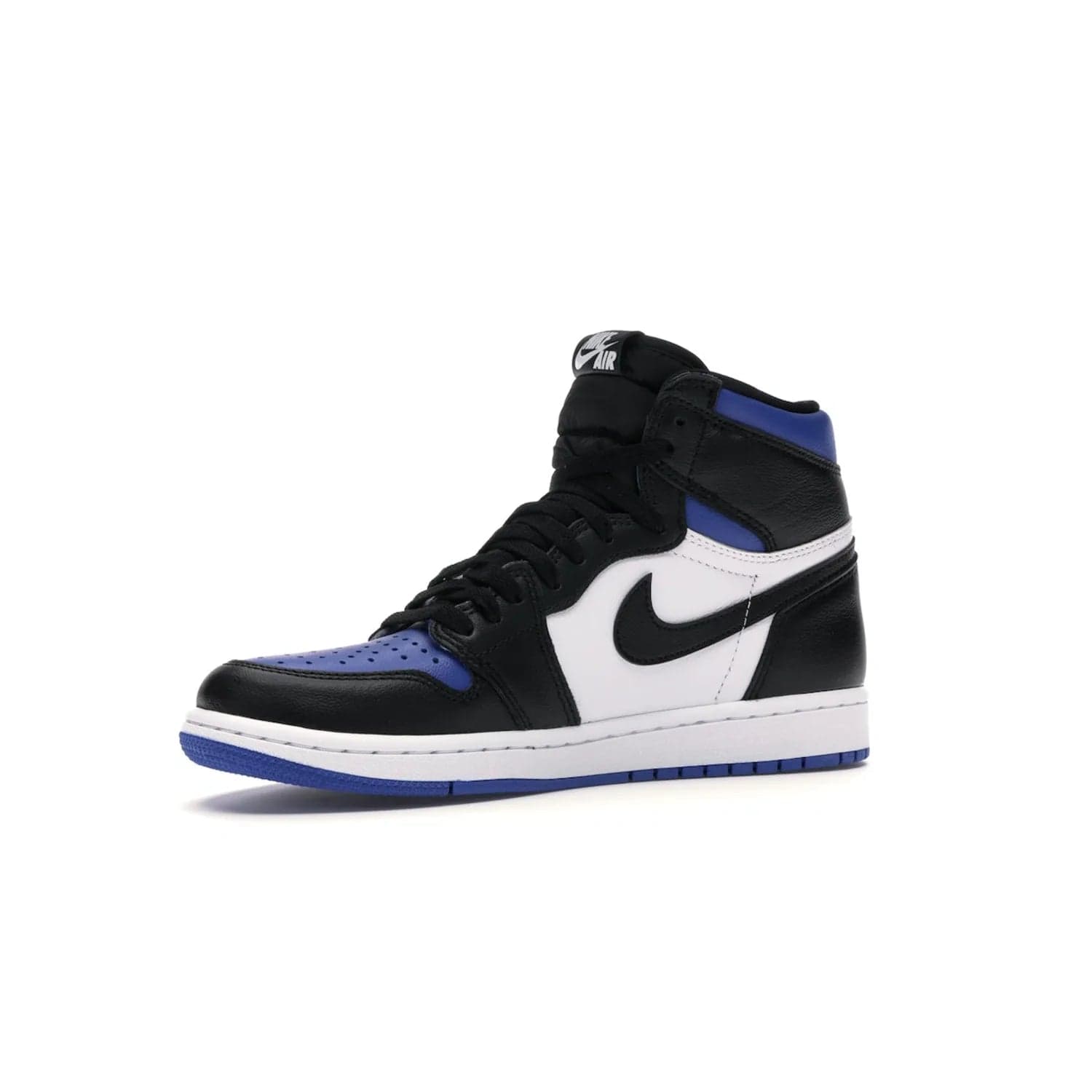 Jordan 1 Retro High Royal Toe - Image 16 - Only at www.BallersClubKickz.com - Refresh your look with the Jordan 1 Retro High Royal Toe. This classic AJ 1 sports a white and royal leather upper, black leather overlays, and branded leather tongue tag. Pick up today and set the streets ablaze.