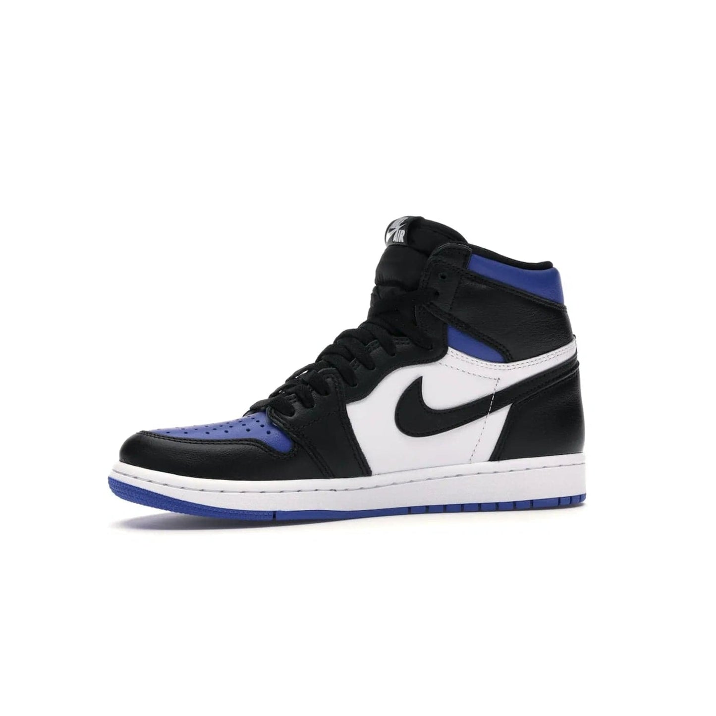 Jordan 1 Retro High Royal Toe - Image 17 - Only at www.BallersClubKickz.com - Refresh your look with the Jordan 1 Retro High Royal Toe. This classic AJ 1 sports a white and royal leather upper, black leather overlays, and branded leather tongue tag. Pick up today and set the streets ablaze.