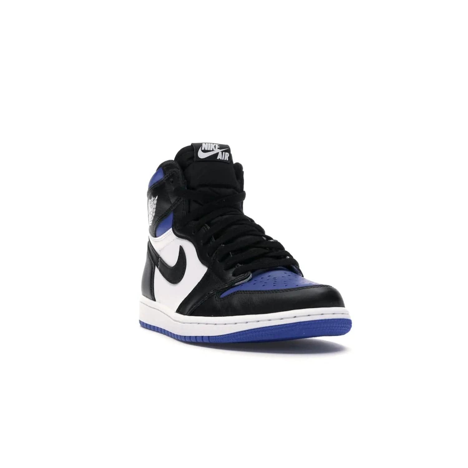 Jordan 1 Retro High Royal Toe - Image 7 - Only at www.BallersClubKickz.com - Refresh your look with the Jordan 1 Retro High Royal Toe. This classic AJ 1 sports a white and royal leather upper, black leather overlays, and branded leather tongue tag. Pick up today and set the streets ablaze.