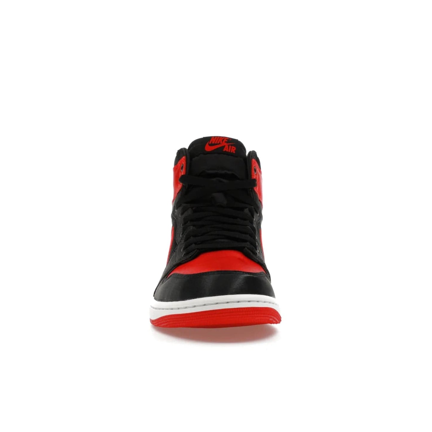 Jordan 1 Retro High OG Satin Bred (Women's) - Image 10 - Only at www.BallersClubKickz.com - Introducing the Jordan 1 Retro High OG Satin Bred (Women's). Luxe satin finish, contrasting hues & classic accents. Trending sneakers symbolizing timelessness & heritage. Make a bold statement with this iconic shoe. Available October 4, 2023.