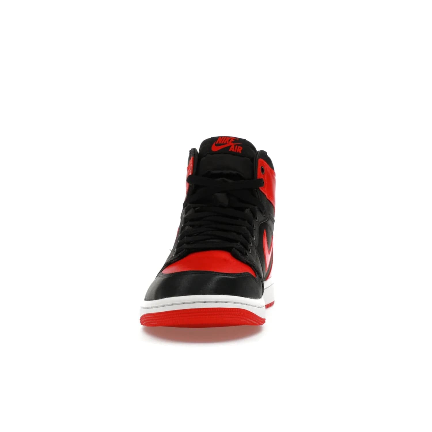 Jordan 1 Retro High OG Satin Bred (Women's) - Image 11 - Only at www.BallersClubKickz.com - Introducing the Jordan 1 Retro High OG Satin Bred (Women's). Luxe satin finish, contrasting hues & classic accents. Trending sneakers symbolizing timelessness & heritage. Make a bold statement with this iconic shoe. Available October 4, 2023.