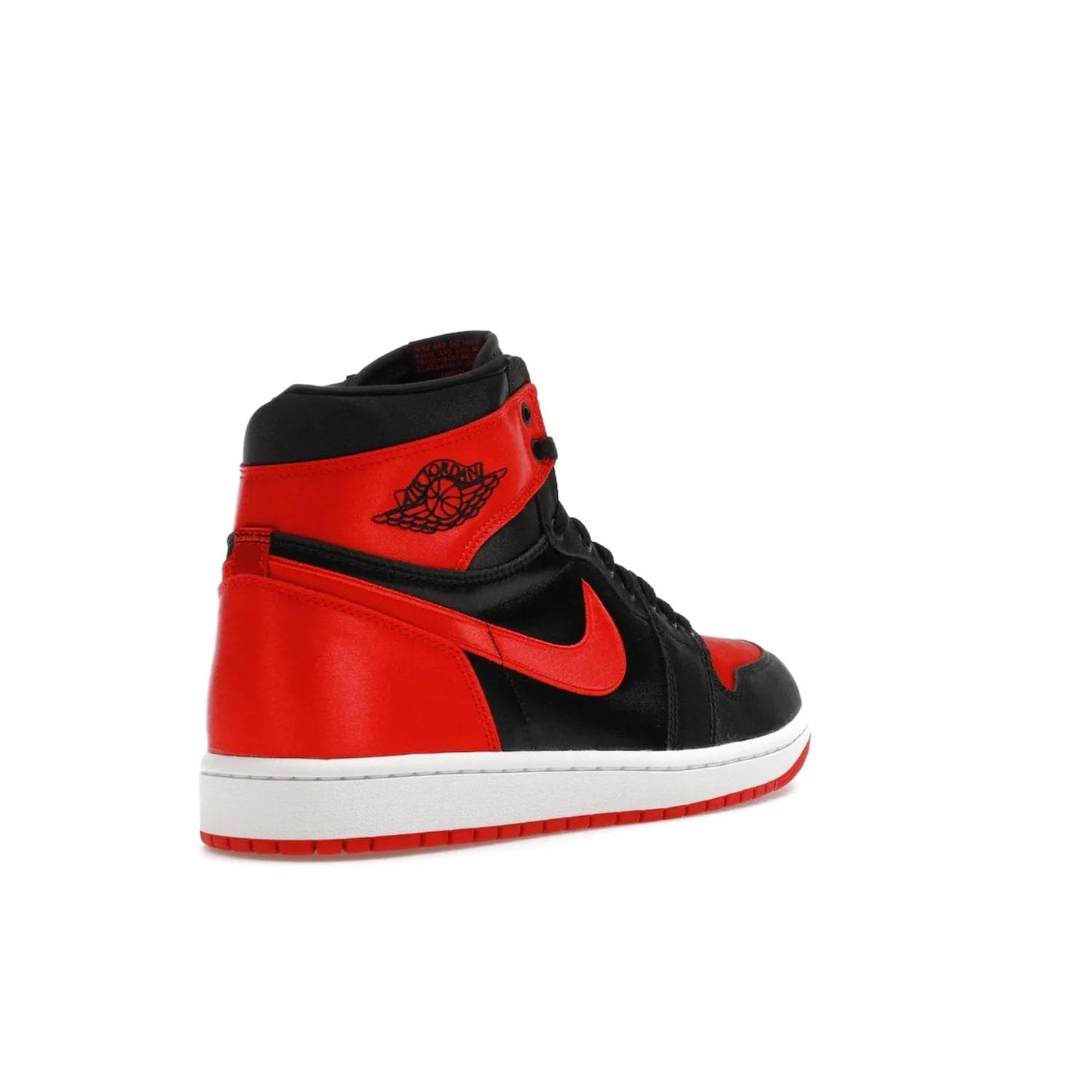 Jordan 1 Retro High OG Satin Bred (Women's) - Image 32 - Only at www.BallersClubKickz.com - Introducing the Jordan 1 Retro High OG Satin Bred (Women's). Luxe satin finish, contrasting hues & classic accents. Trending sneakers symbolizing timelessness & heritage. Make a bold statement with this iconic shoe. Available October 4, 2023.