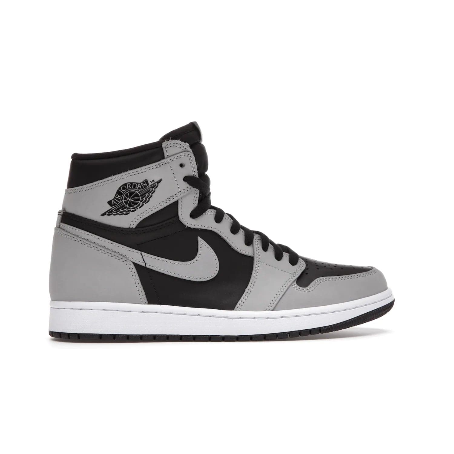 Jordan 1 Retro High Shadow 2.0 - Image 36 - Only at www.BallersClubKickz.com - #
Classic Air Jordan 1 Retro High Shadow 2.0 with black leather base and Light Smoke Grey overlays. Released in May 2021.