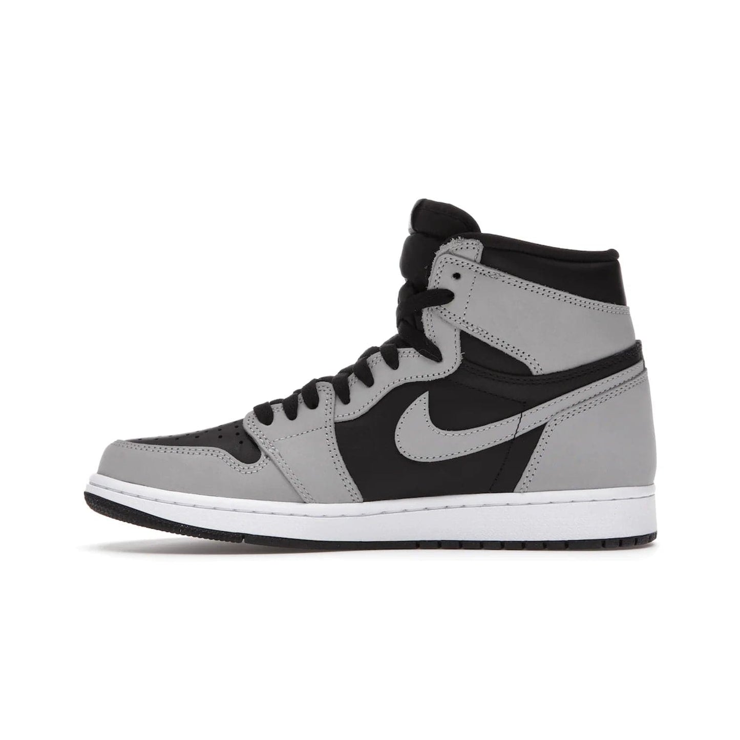 Jordan 1 Retro High Shadow 2.0 - Image 19 - Only at www.BallersClubKickz.com - #
Classic Air Jordan 1 Retro High Shadow 2.0 with black leather base and Light Smoke Grey overlays. Released in May 2021.