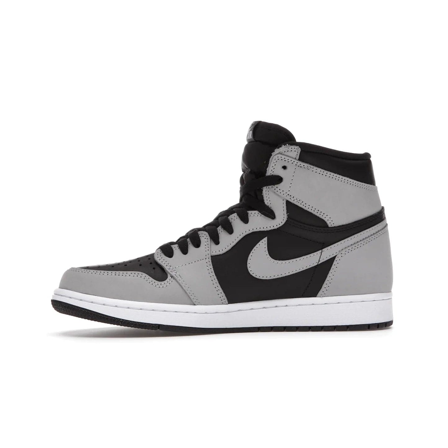 Jordan 1 Retro High Shadow 2.0 - Image 18 - Only at www.BallersClubKickz.com - #
Classic Air Jordan 1 Retro High Shadow 2.0 with black leather base and Light Smoke Grey overlays. Released in May 2021.