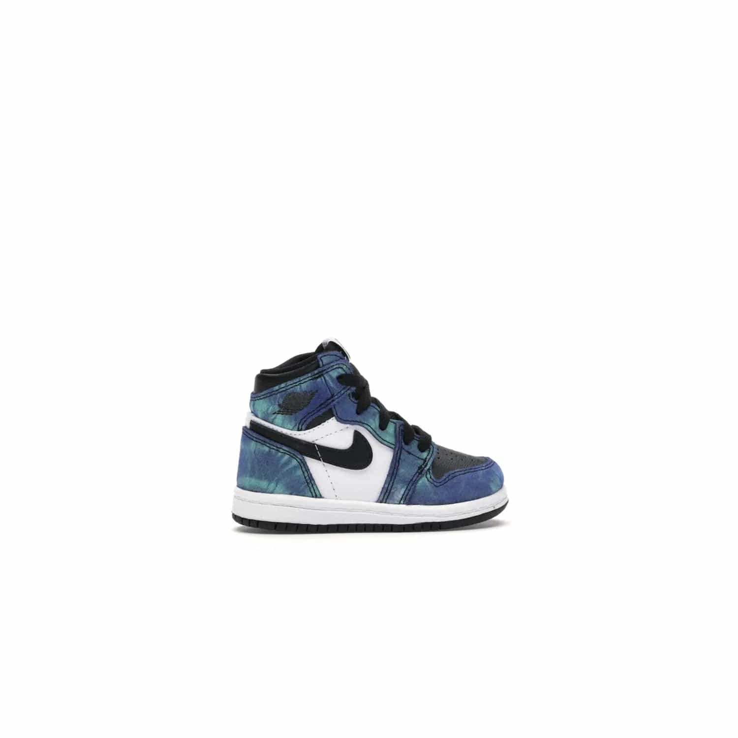 Jordan 1 Retro High Tie Dye (TD) - Image 36 - Only at www.BallersClubKickz.com - Add a unique twist to your sneaker collection with the Jordan 1 Retro High Tie Dye (TD). Classic Air Jordan 1 details like toe box perforations and the signature Swoosh logo on the sidewall are topped with an eye-catching tie dye design that’s perfect for styling all year round.