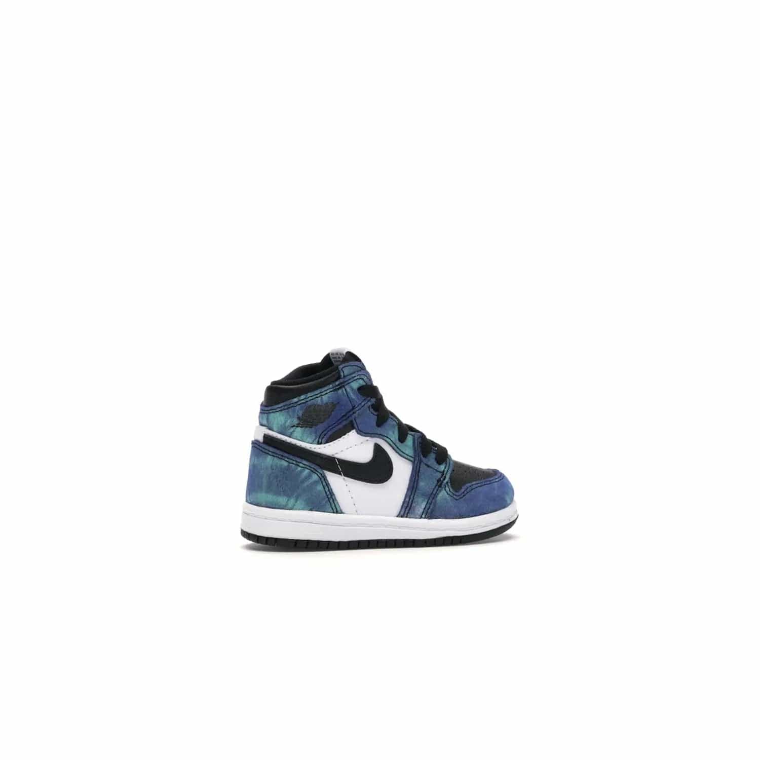 Jordan 1 Retro High Tie Dye (TD) - Image 35 - Only at www.BallersClubKickz.com - Add a unique twist to your sneaker collection with the Jordan 1 Retro High Tie Dye (TD). Classic Air Jordan 1 details like toe box perforations and the signature Swoosh logo on the sidewall are topped with an eye-catching tie dye design that’s perfect for styling all year round.