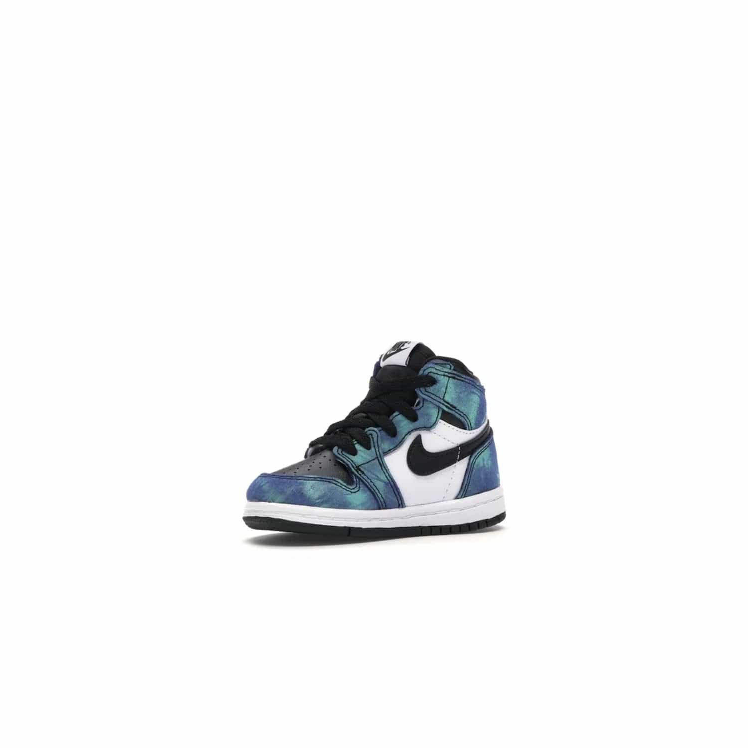 Jordan 1 Retro High Tie Dye (TD) - Image 16 - Only at www.BallersClubKickz.com - Add a unique twist to your sneaker collection with the Jordan 1 Retro High Tie Dye (TD). Classic Air Jordan 1 details like toe box perforations and the signature Swoosh logo on the sidewall are topped with an eye-catching tie dye design that’s perfect for styling all year round.